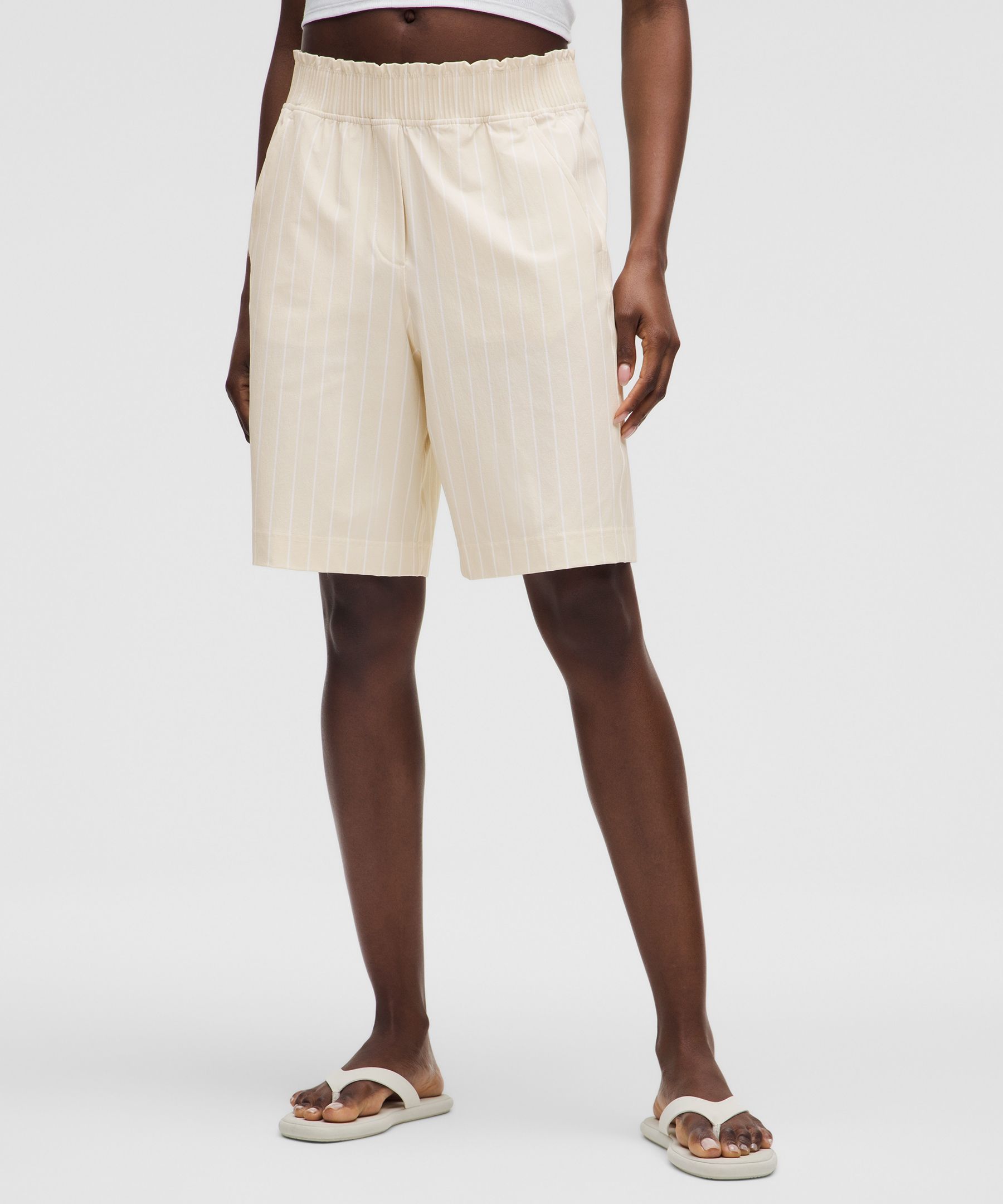 Lululemon Stretch Woven Ruffle-waist High-rise Shorts 9"