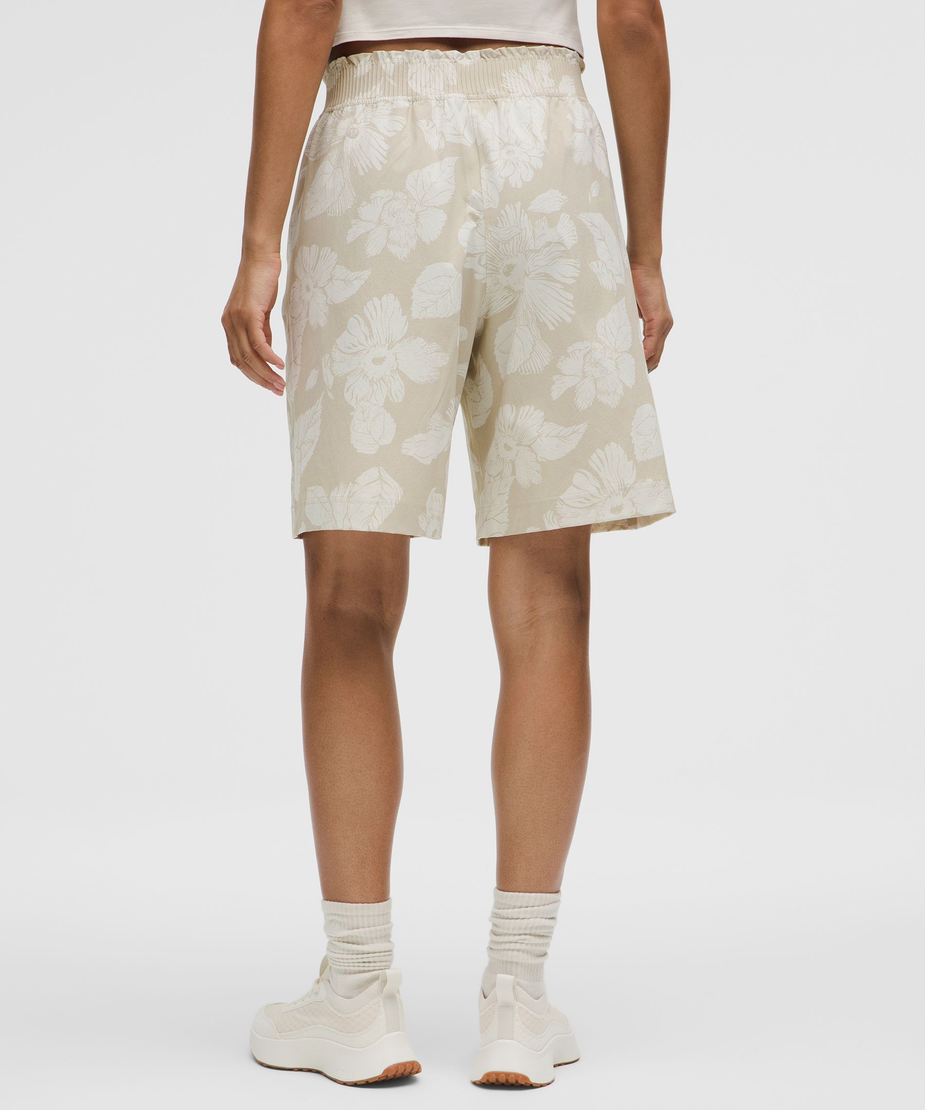 Lululemon Stretch Woven Ruffle-waist High-rise Shorts 9"