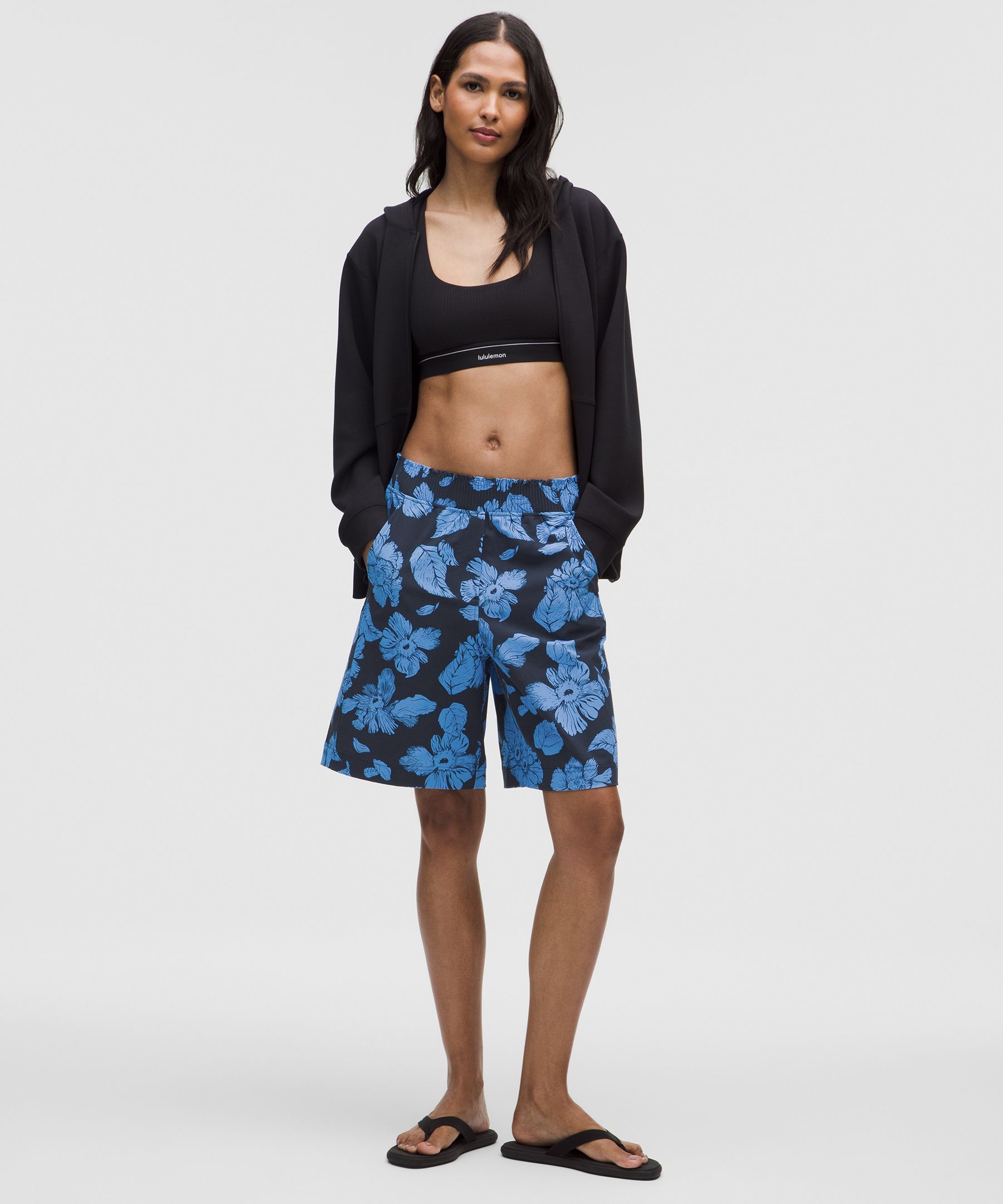 Lululemon Stretch Woven Ruffle-waist High-rise Shorts 9"