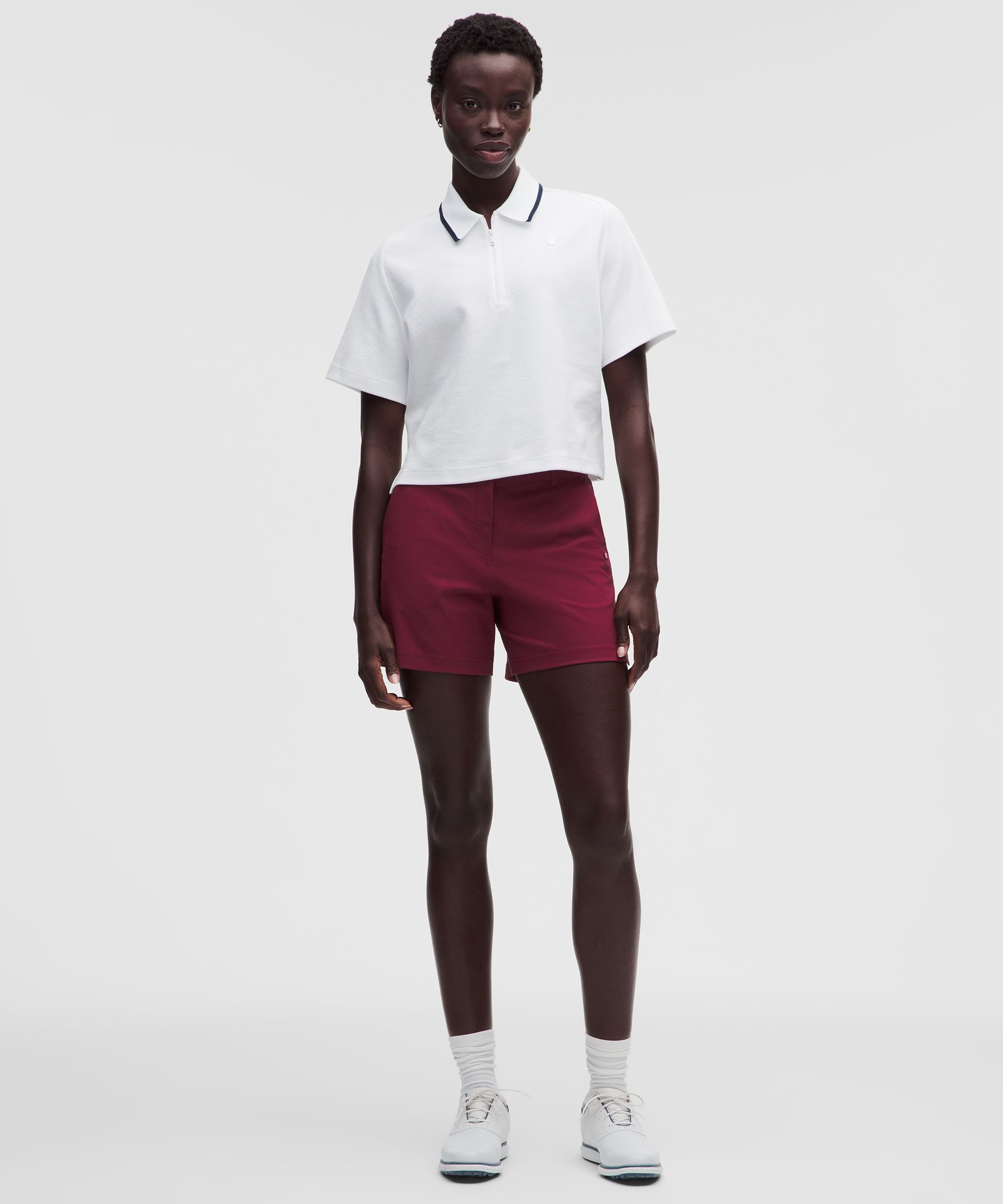 Short de golf en sergé extensible 13 cm