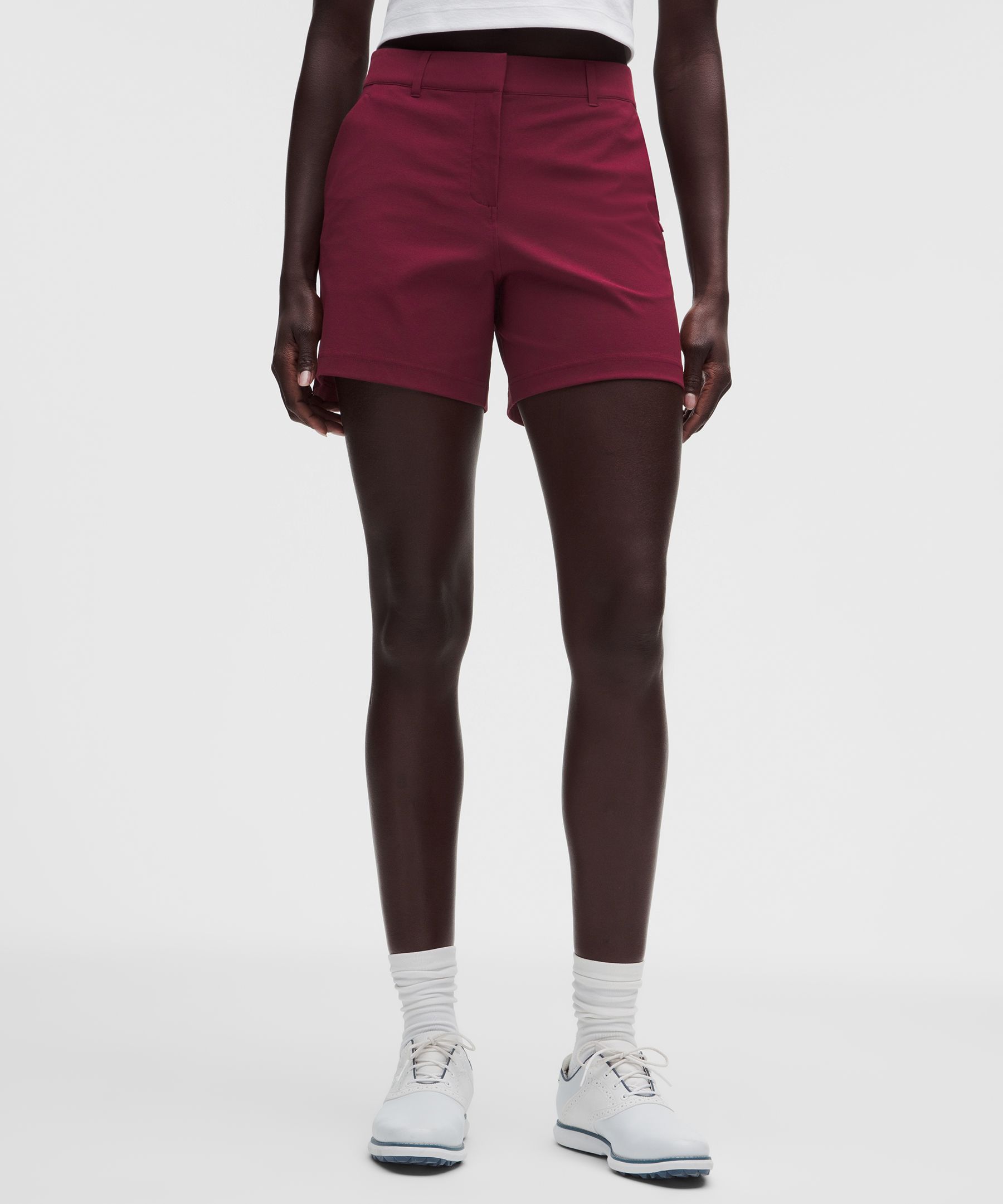 Short de golf en sergé extensible 13 cm