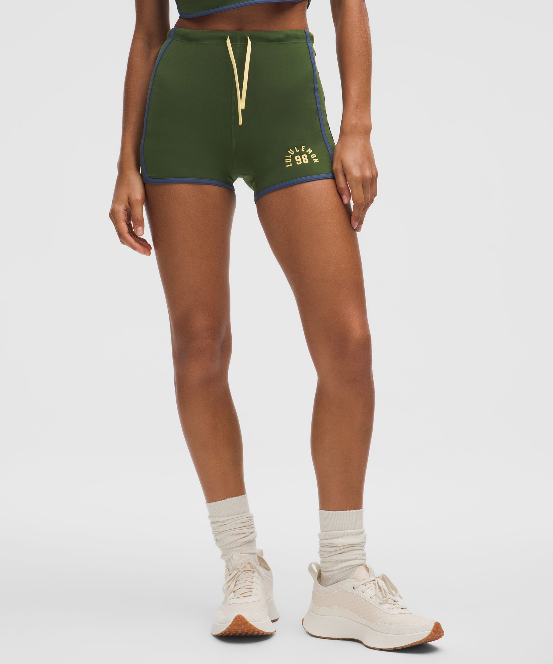 Lululemon Nulu Sporty Trim High-rise Short 3" In Green