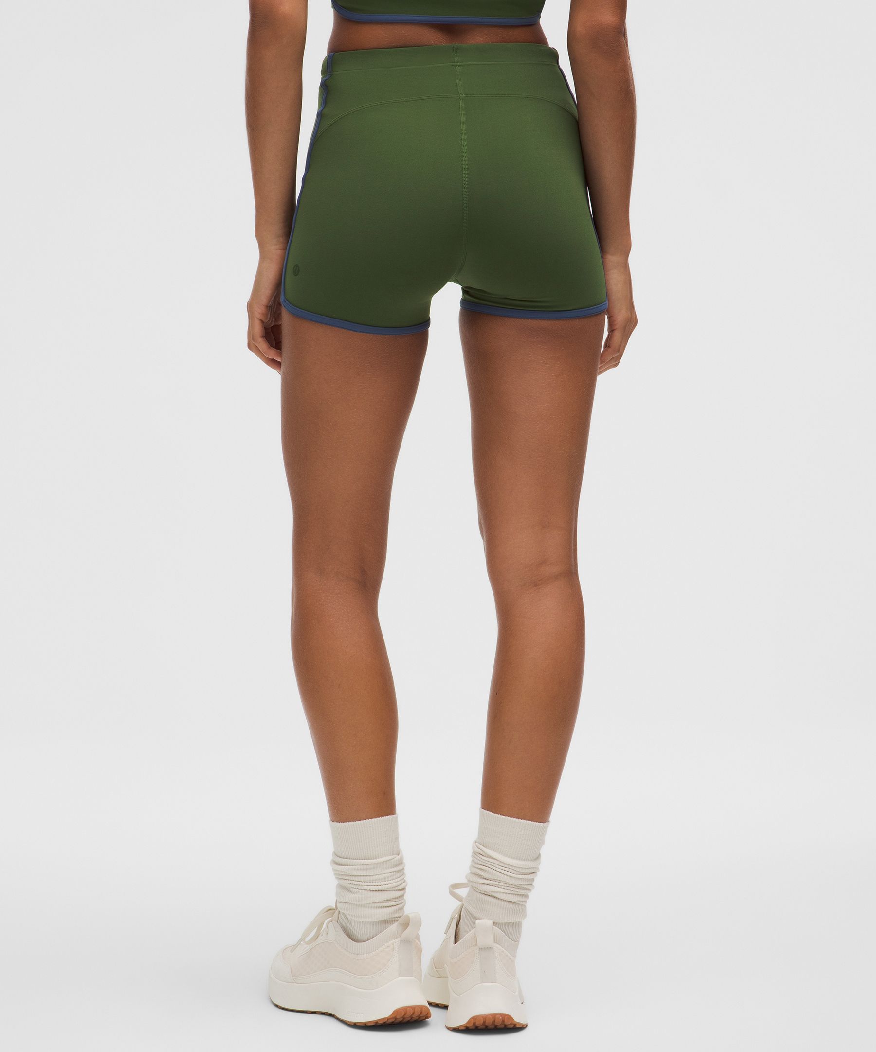 Lululemon Nulu Sporty Trim High-rise Short 3" In Green