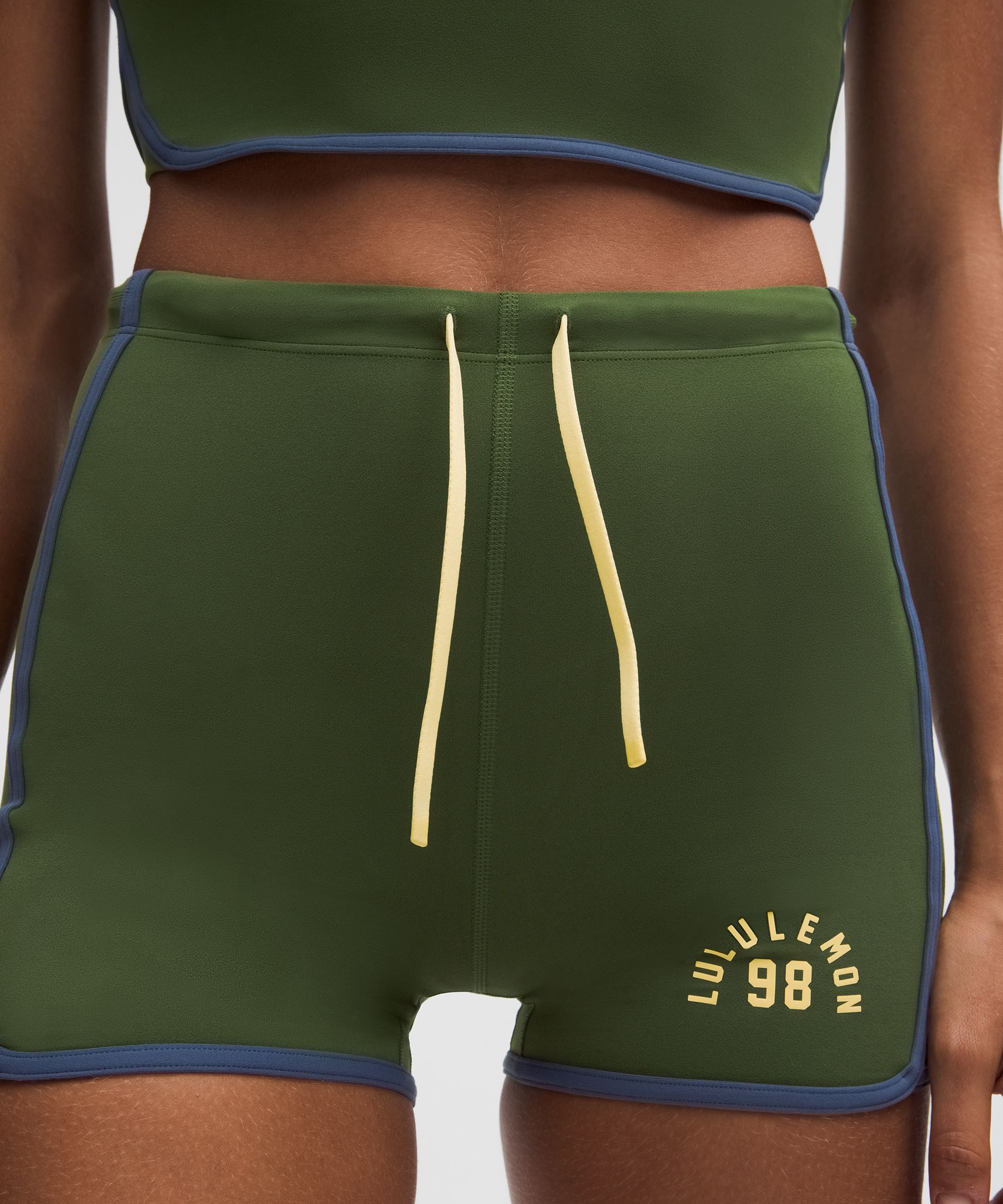 Lululemon Nulu Sporty Trim High-rise Short 3" In Green