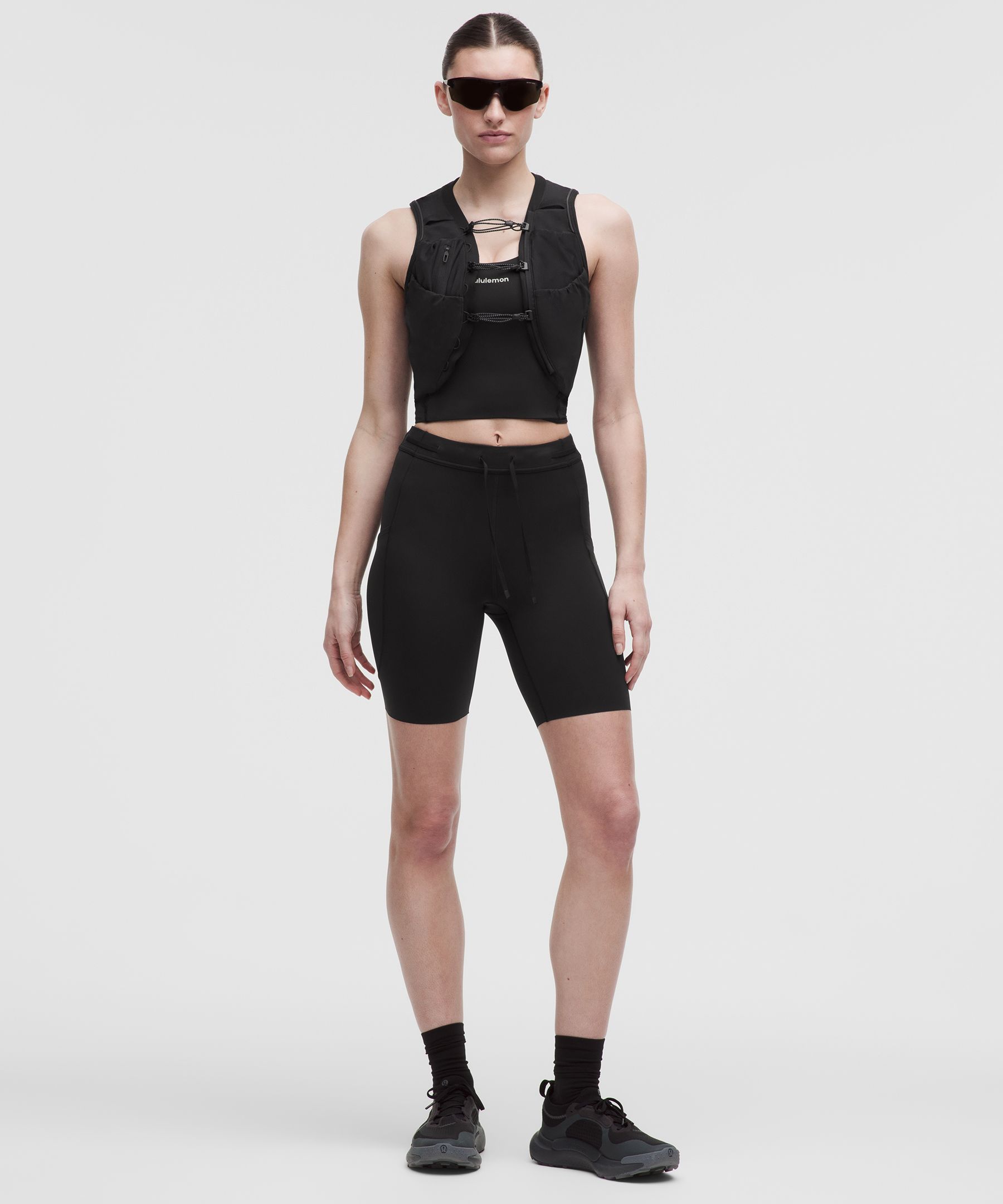 lululemon – Women’s Fast and Free High-Rise Shorts Drawcord – 8″ – Color Black – Size 8