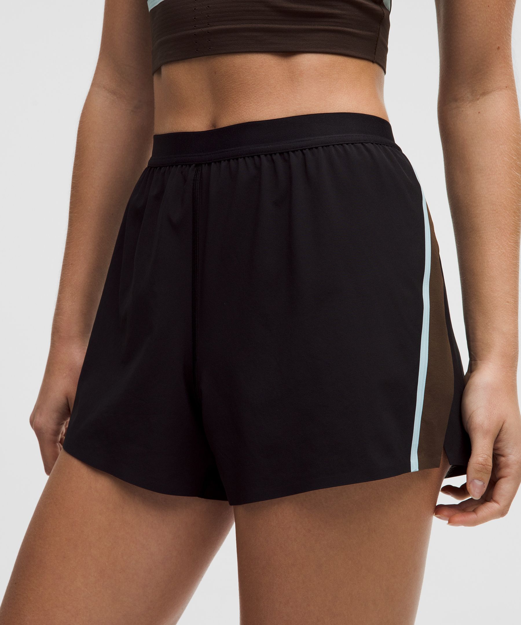 High-Rise Split Short 3" *Stripe