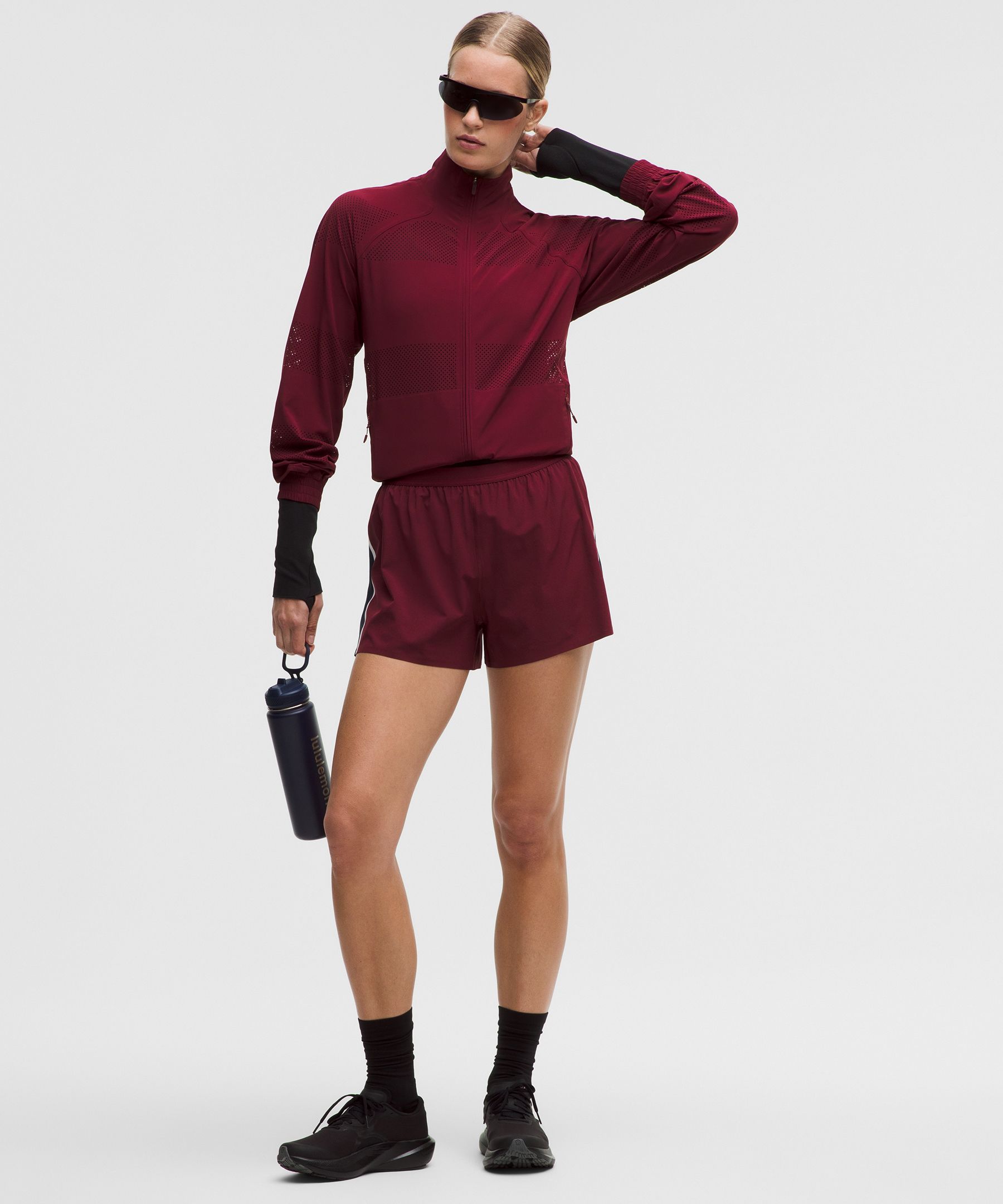 High-Rise Split Short 3" *Stripe