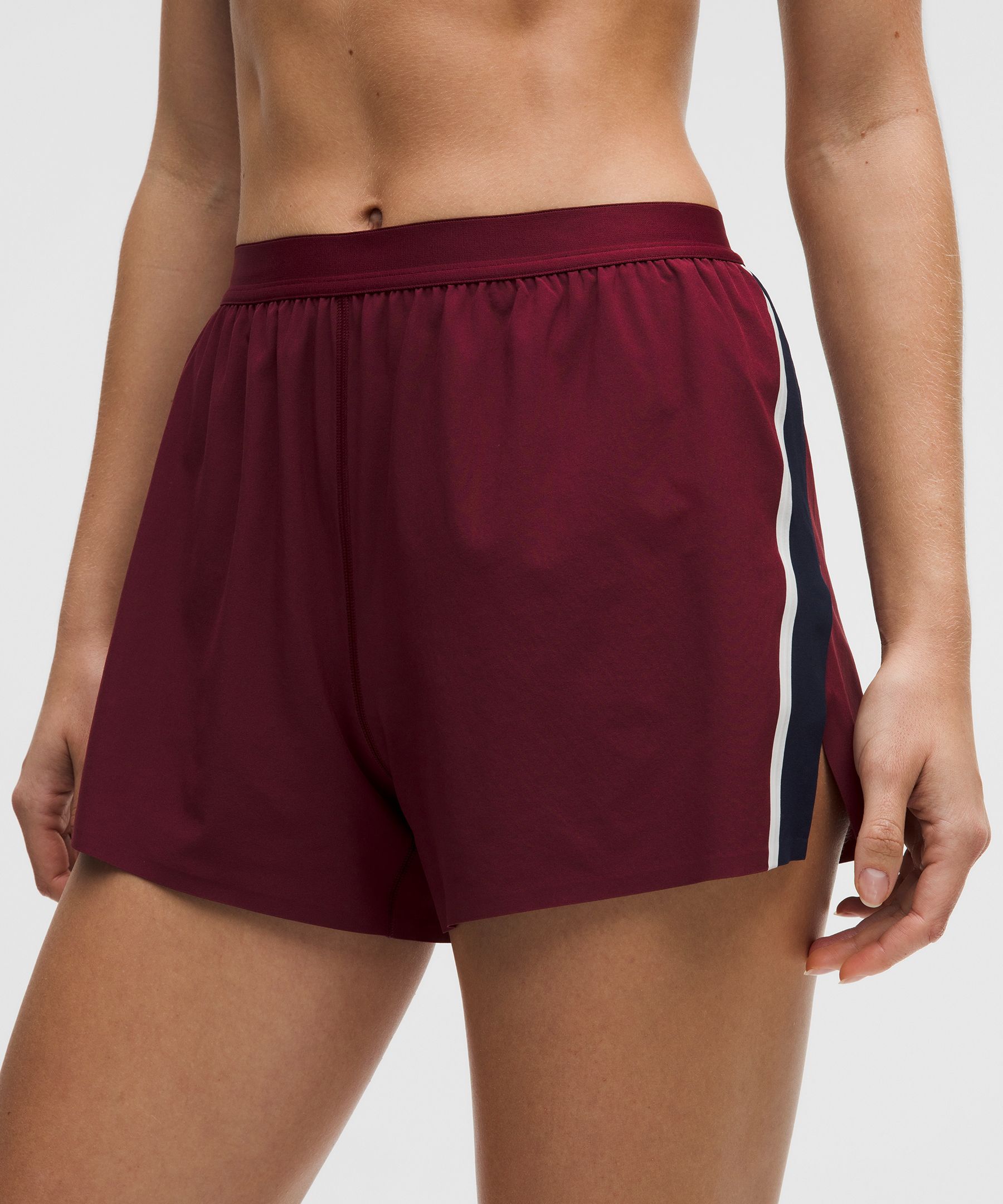 High-Rise Split Short 3" *Stripe