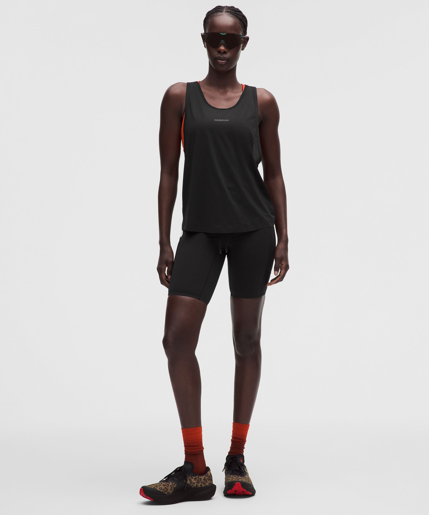 lululemon – Women’s No Line High-Rise Running Shorts – 8″ – Color Black – Size 4