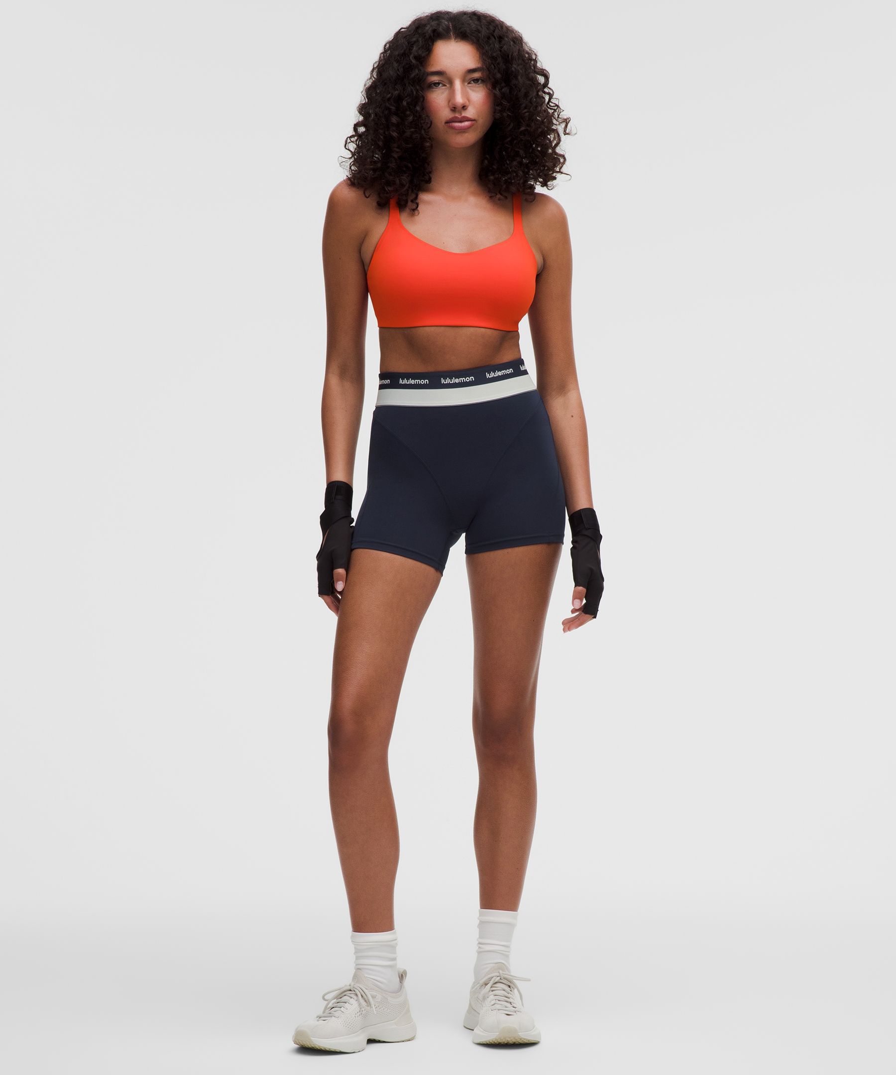 lululemon – Women’s Everlux Contour-Seam High-Rise Training Shorts – 4″ – Color Blue – Size 4