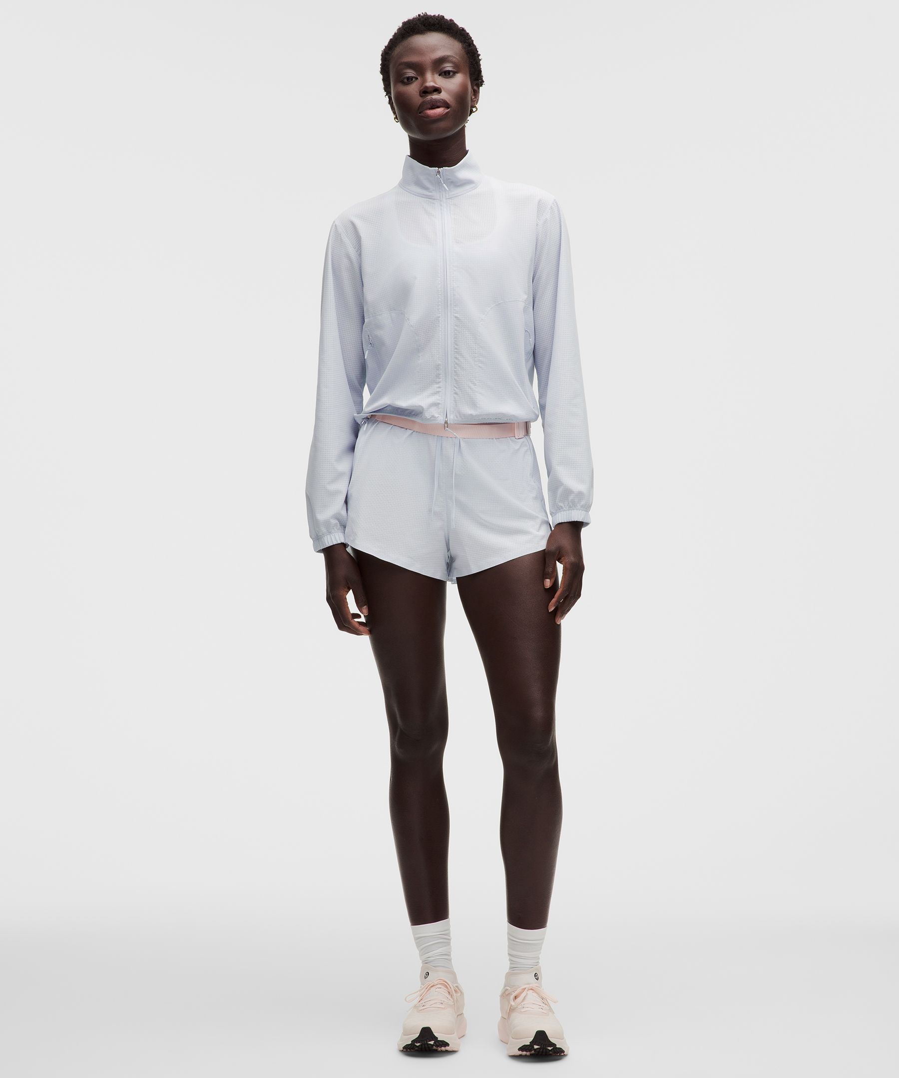 Textured Mesh High-Rise Running Short 2.5"