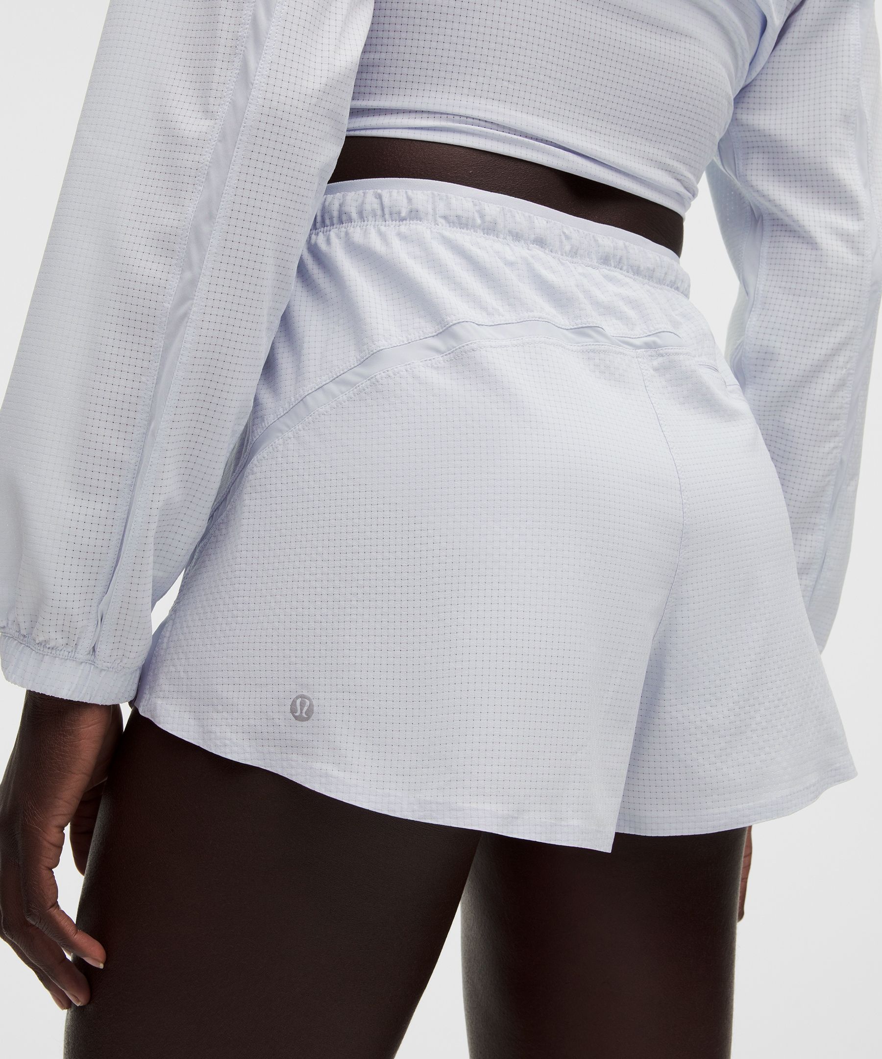 Textured Mesh High-Rise Running Short 2.5"