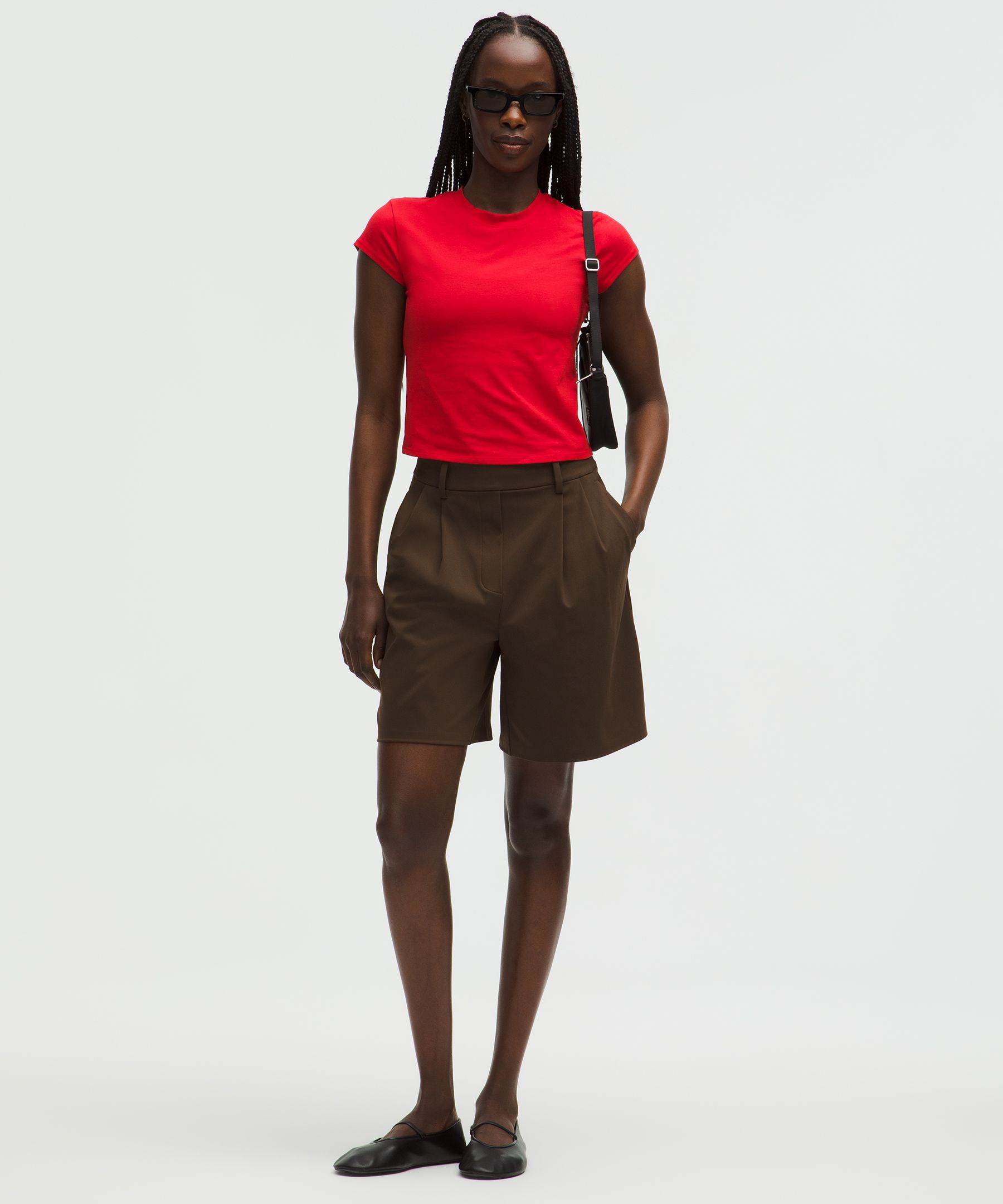 Daydrift Pleated High-Rise Short 7"