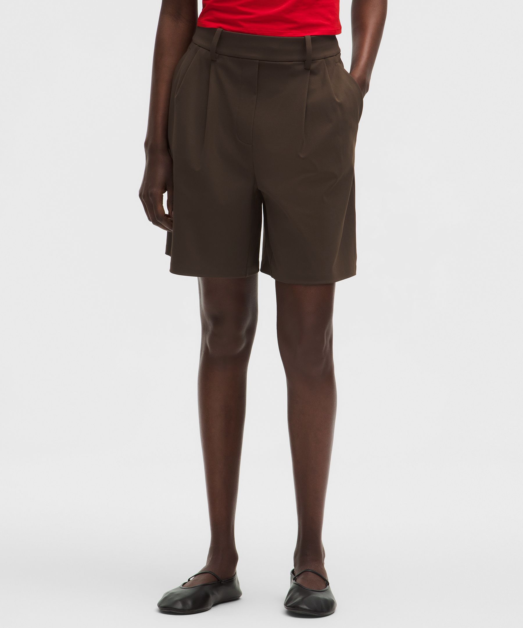 Daydrift Pleated High-Rise Short 7"