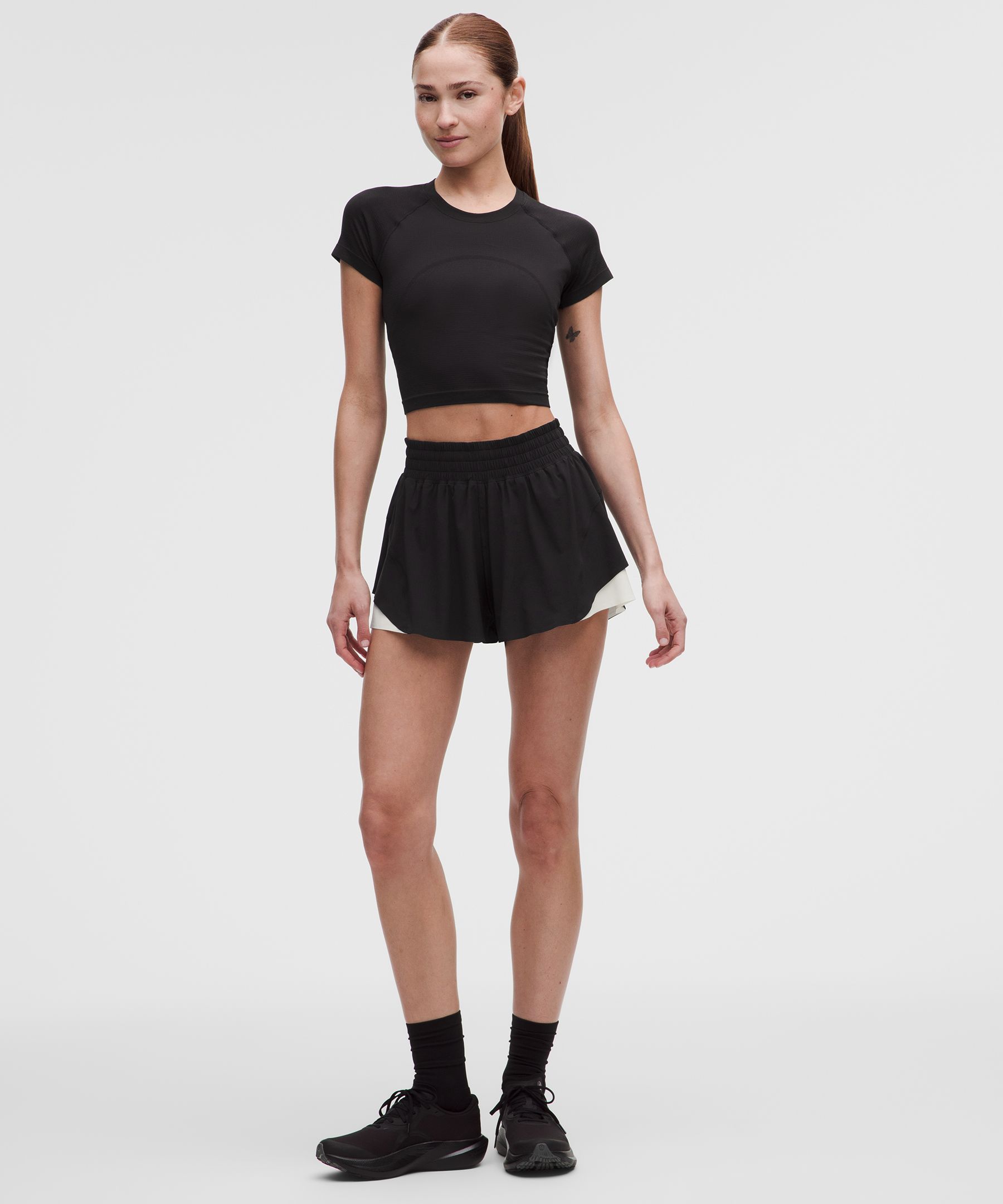 Short de running Shake It Out taille haute 6&nbsp;cm