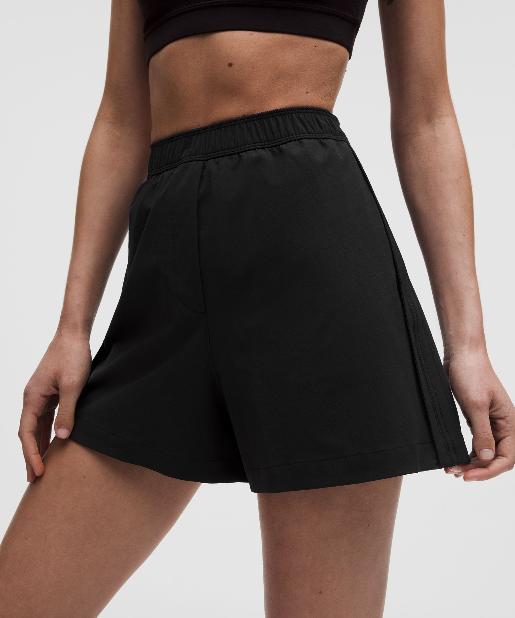 Stretch Woven High-Rise Short 4"