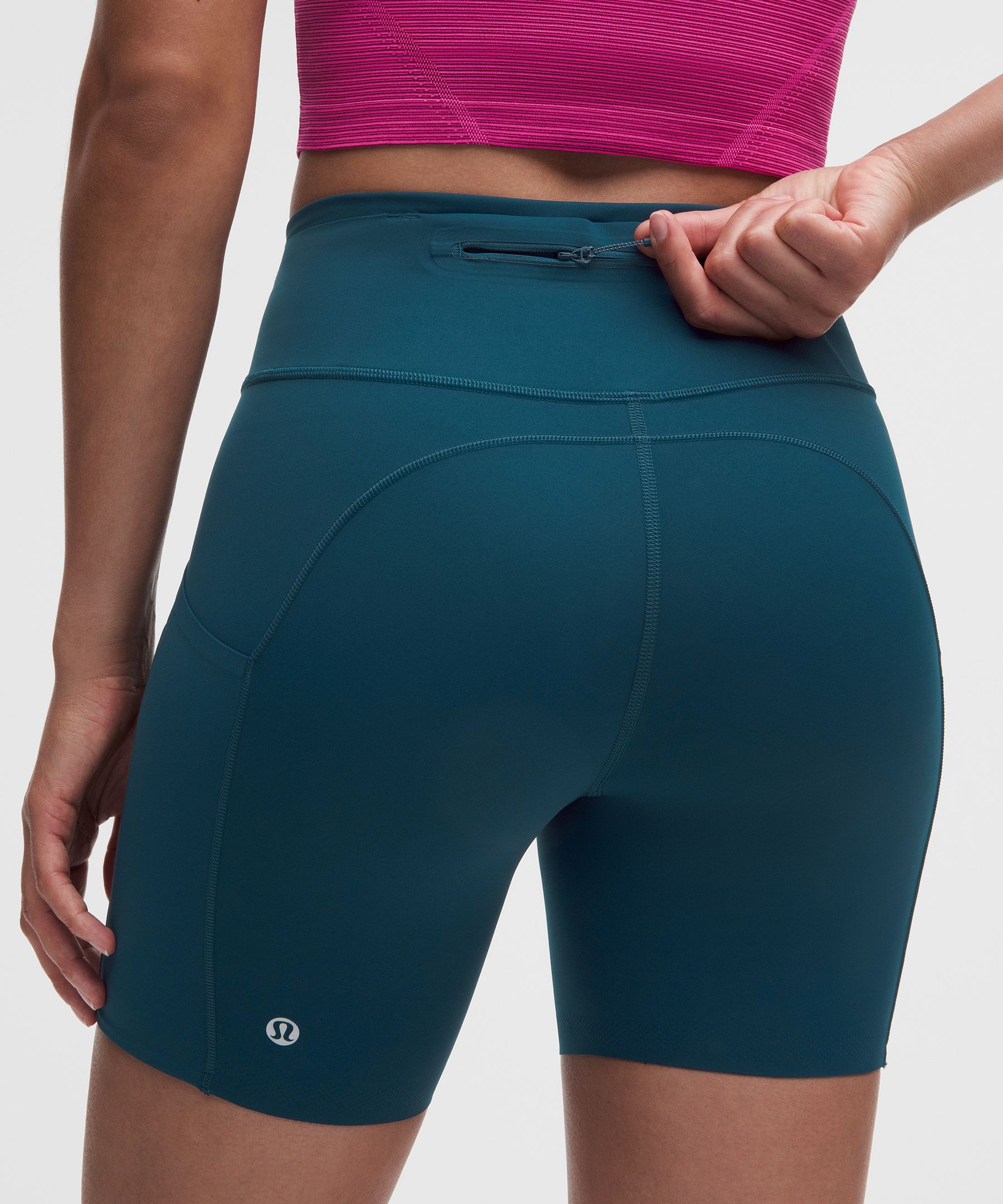 Leggings cortos de talle alto Fast and Free con 6 bolsillos, 15&nbsp;cm *Dise&ntilde;o renovado