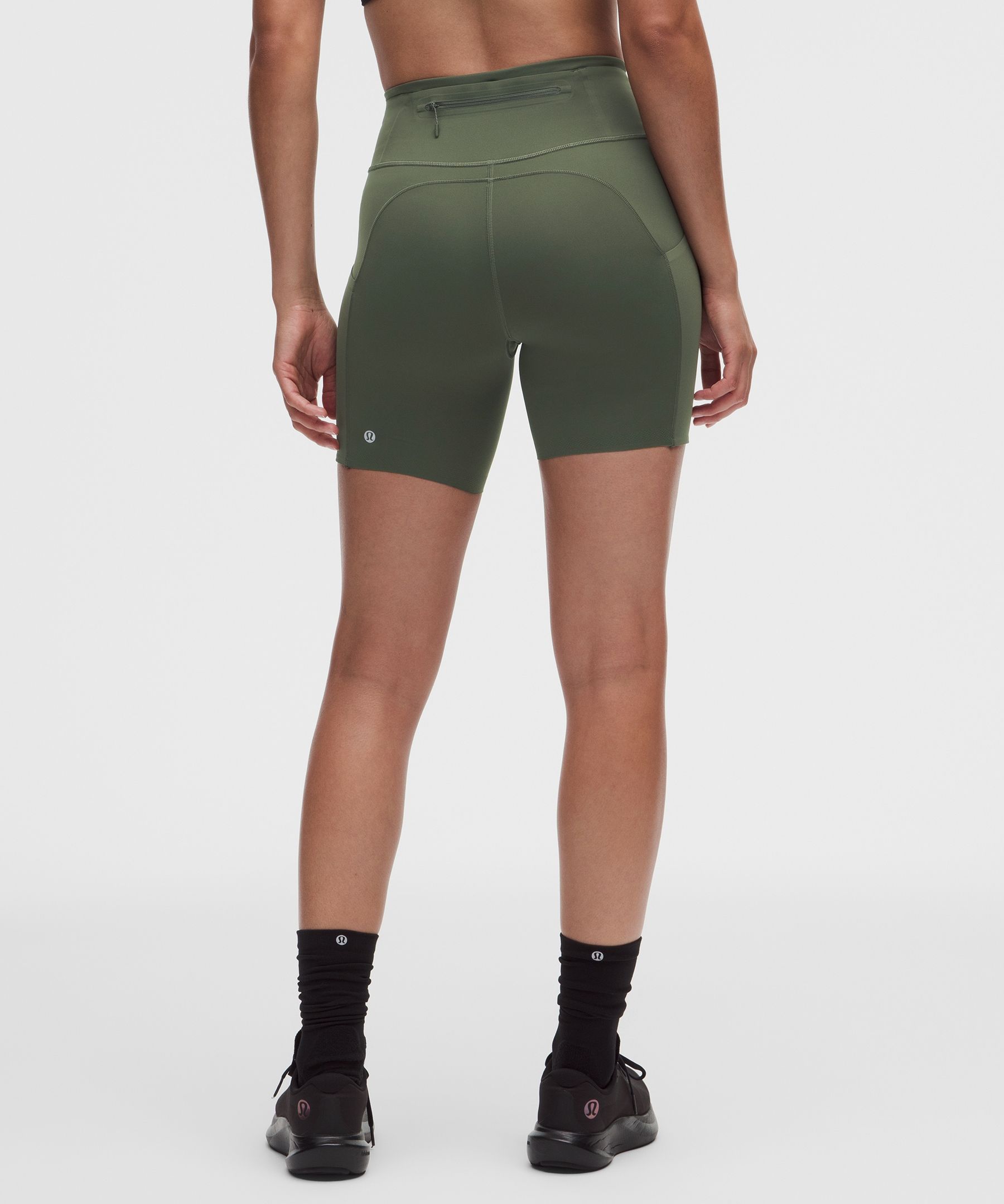 Leggings cortos de talle alto Fast and Free con 6 bolsillos, 15&nbsp;cm *Dise&ntilde;o renovado