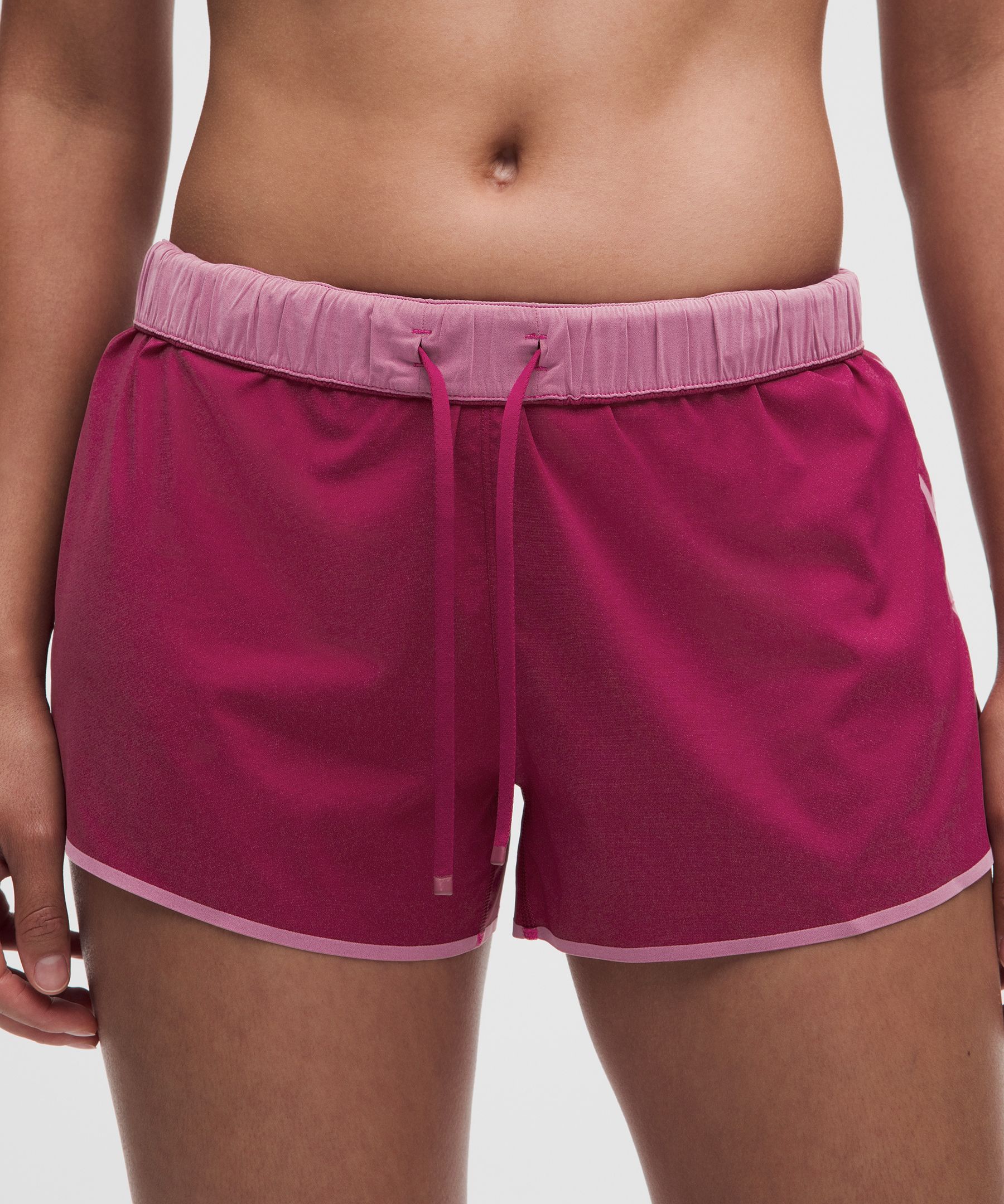 Two-Toned Mid-Rise Track Short 3"