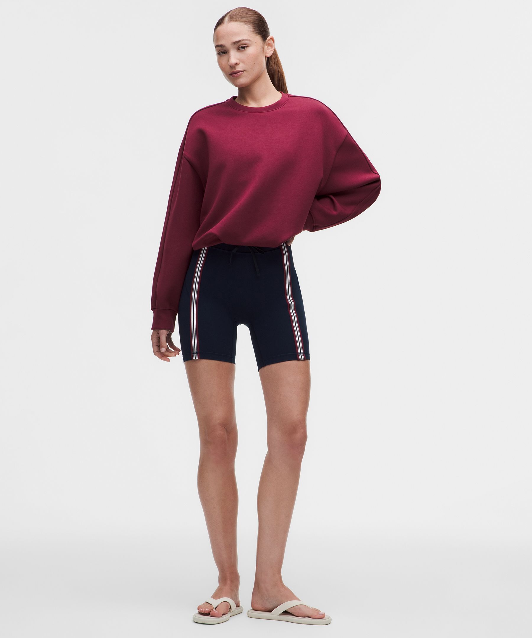 Groove-Shorts mit hohem Bund 15 cm *Streifen