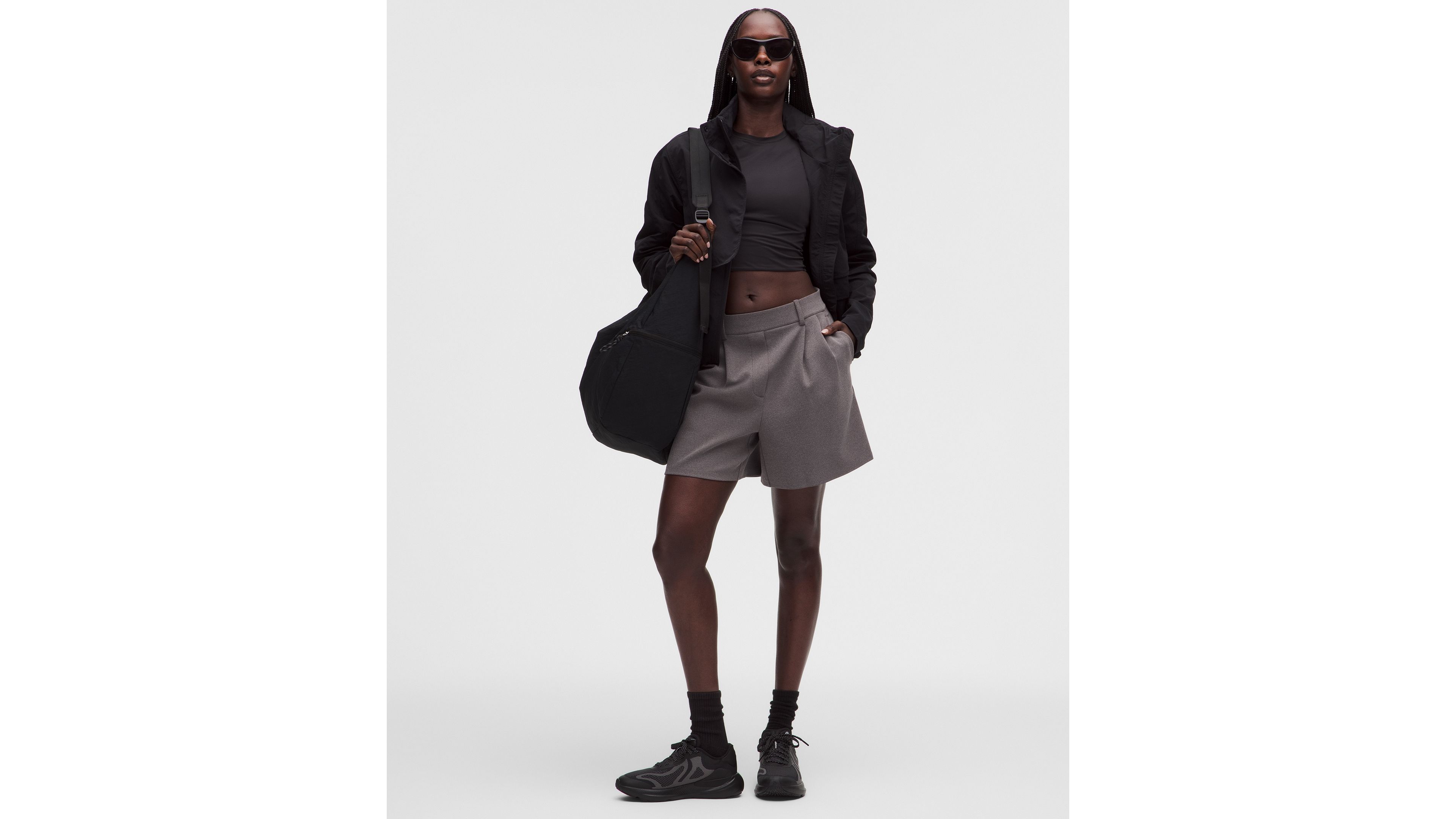 Daydrift High-Rise Pleated Short 5" *Twill