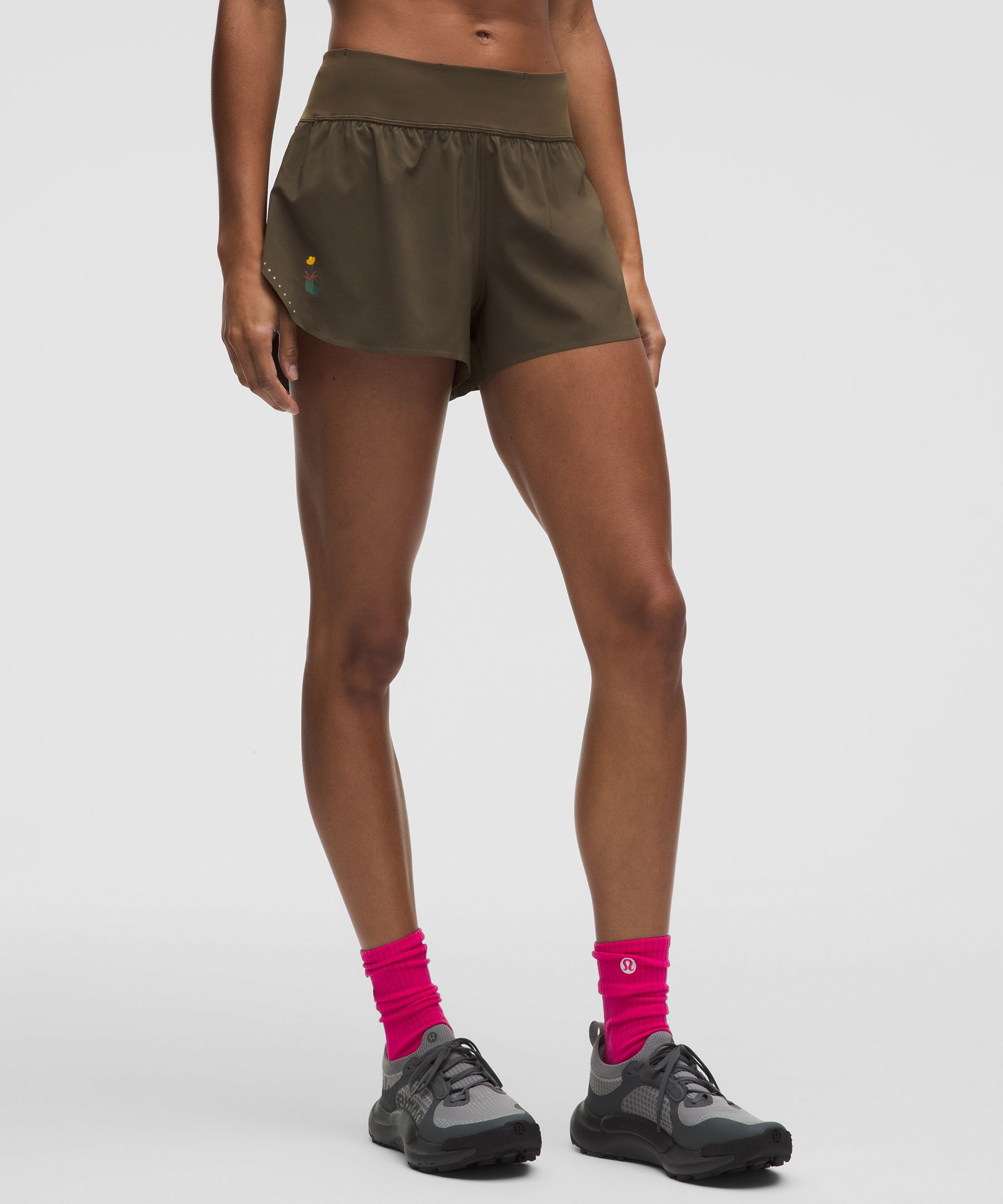 lululemon x Geoff McFetridge Fast and Free Mid-Rise Split Short 3"