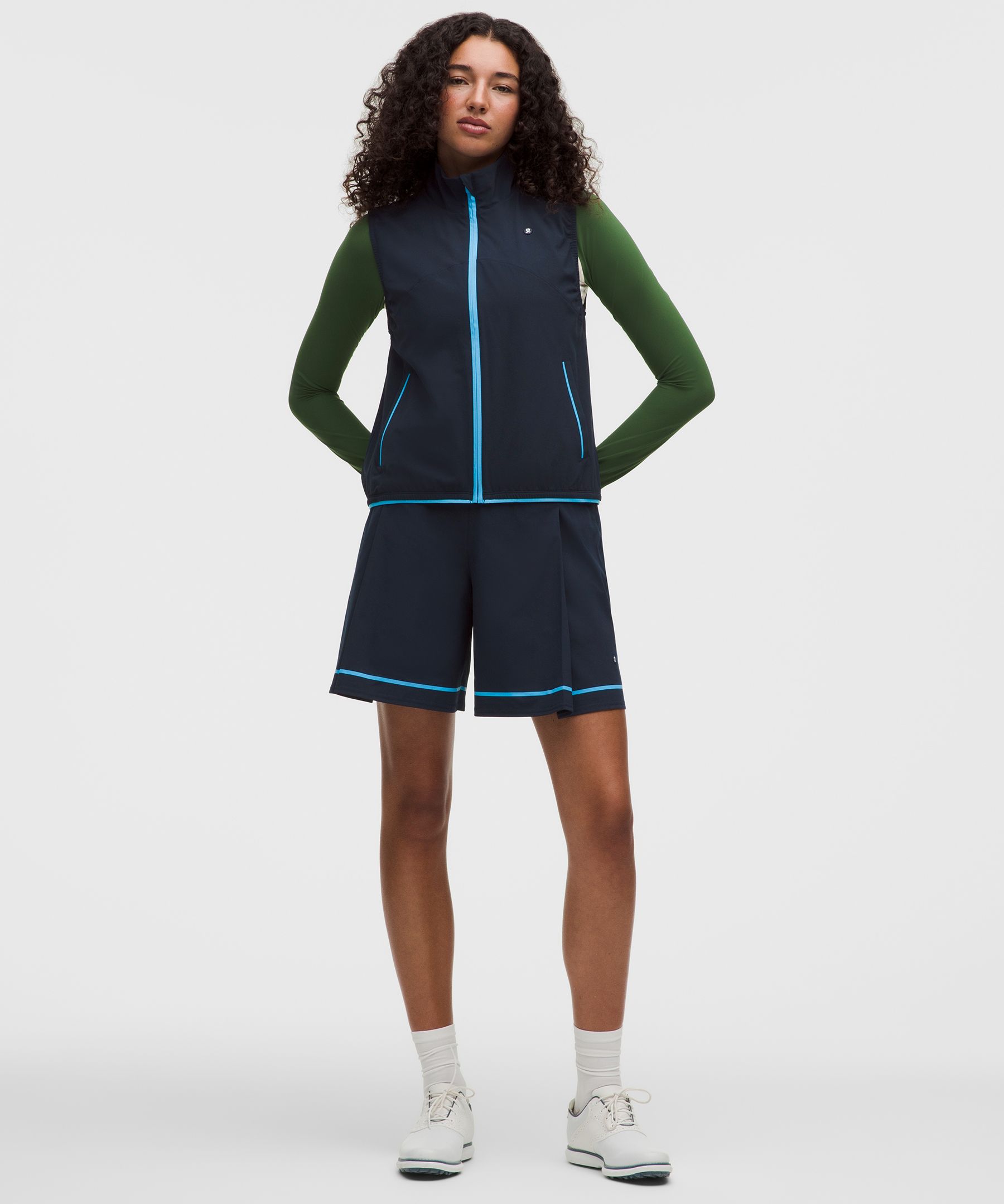 Box-Pleat High-Rise Golf Short 7"