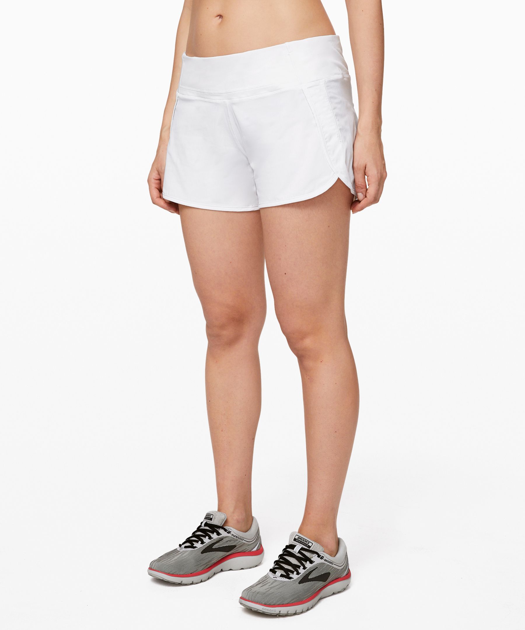 lululemon white running shorts