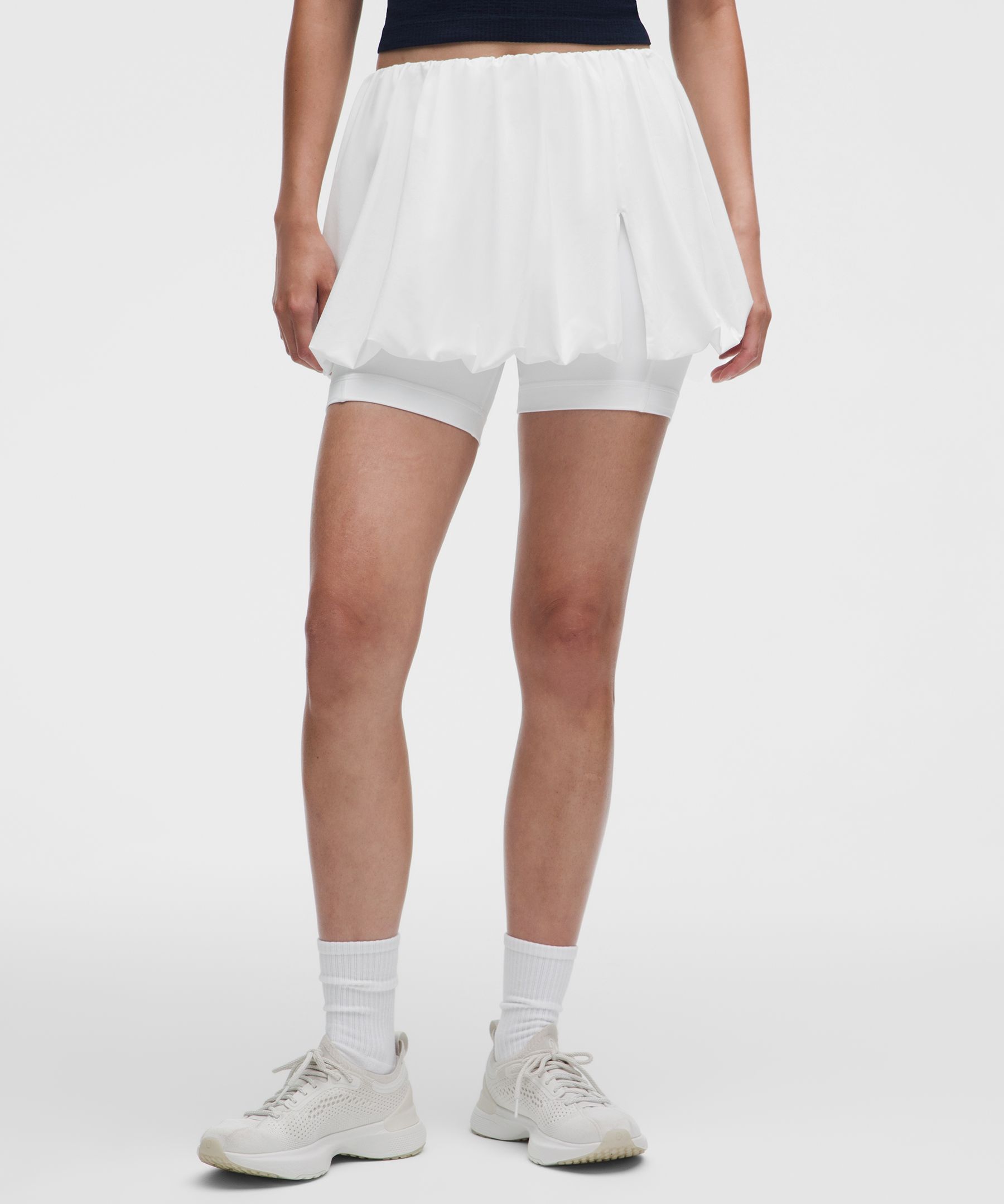 Bubble-Hem High-Rise Skort