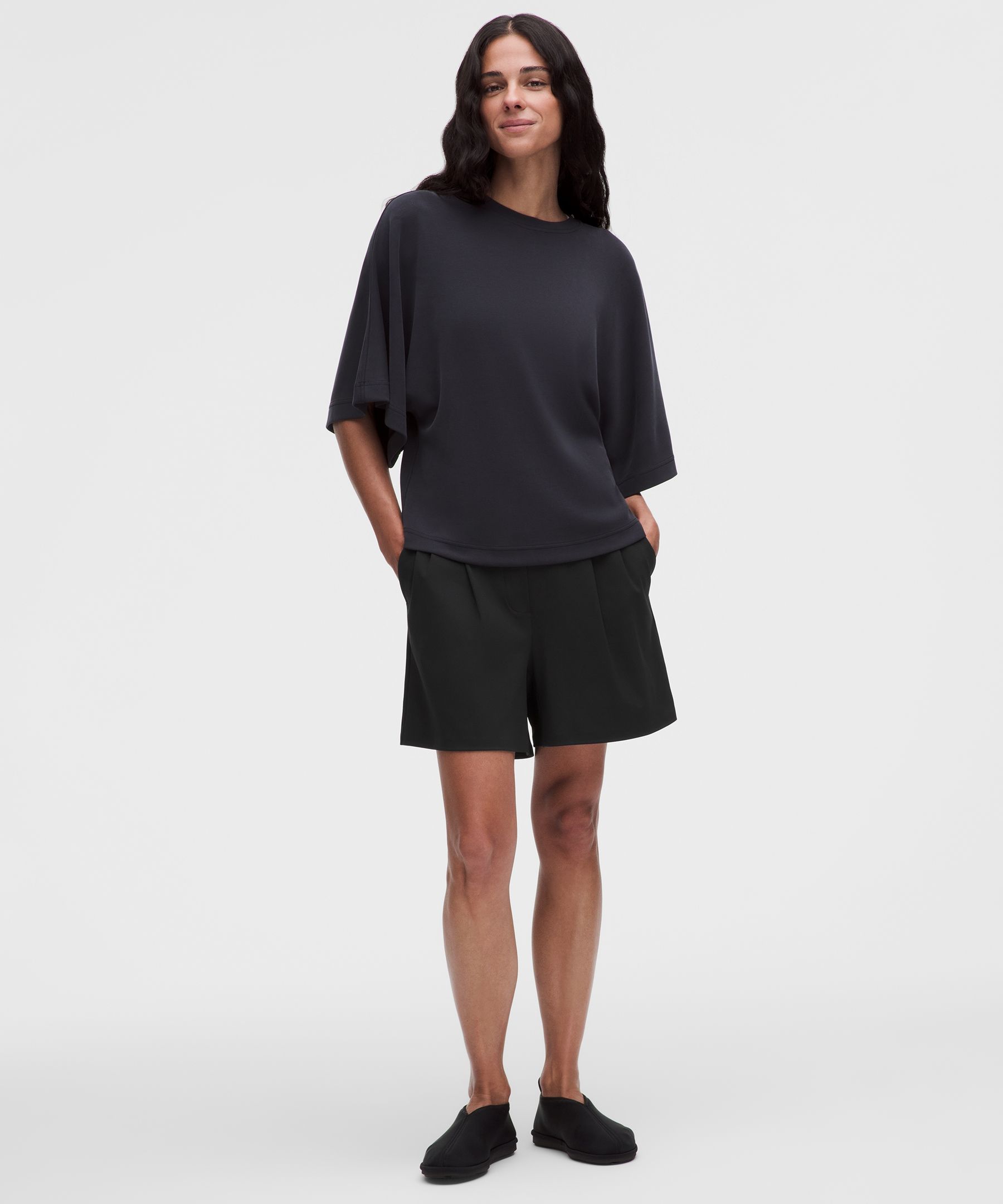 Daydrift Pleated High-Rise Short 5"