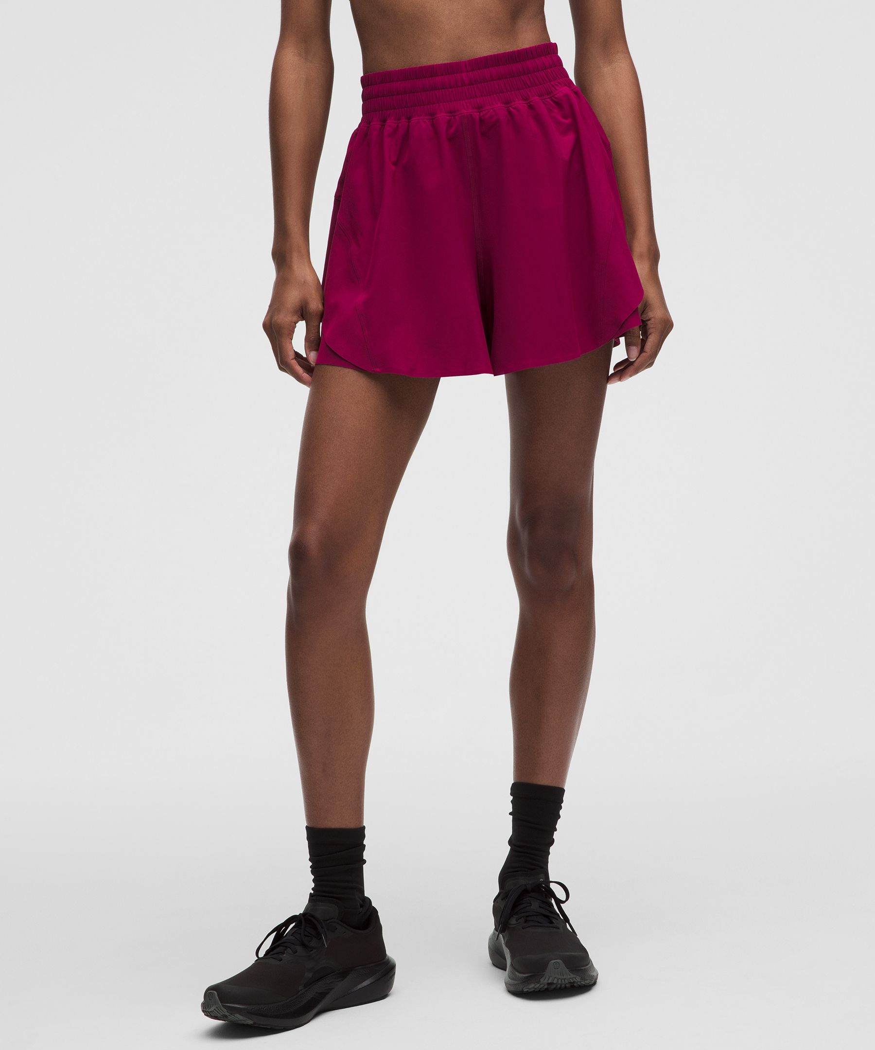 Pantalones cortos de talle alto Shake It Out para correr, 10&nbsp;cm