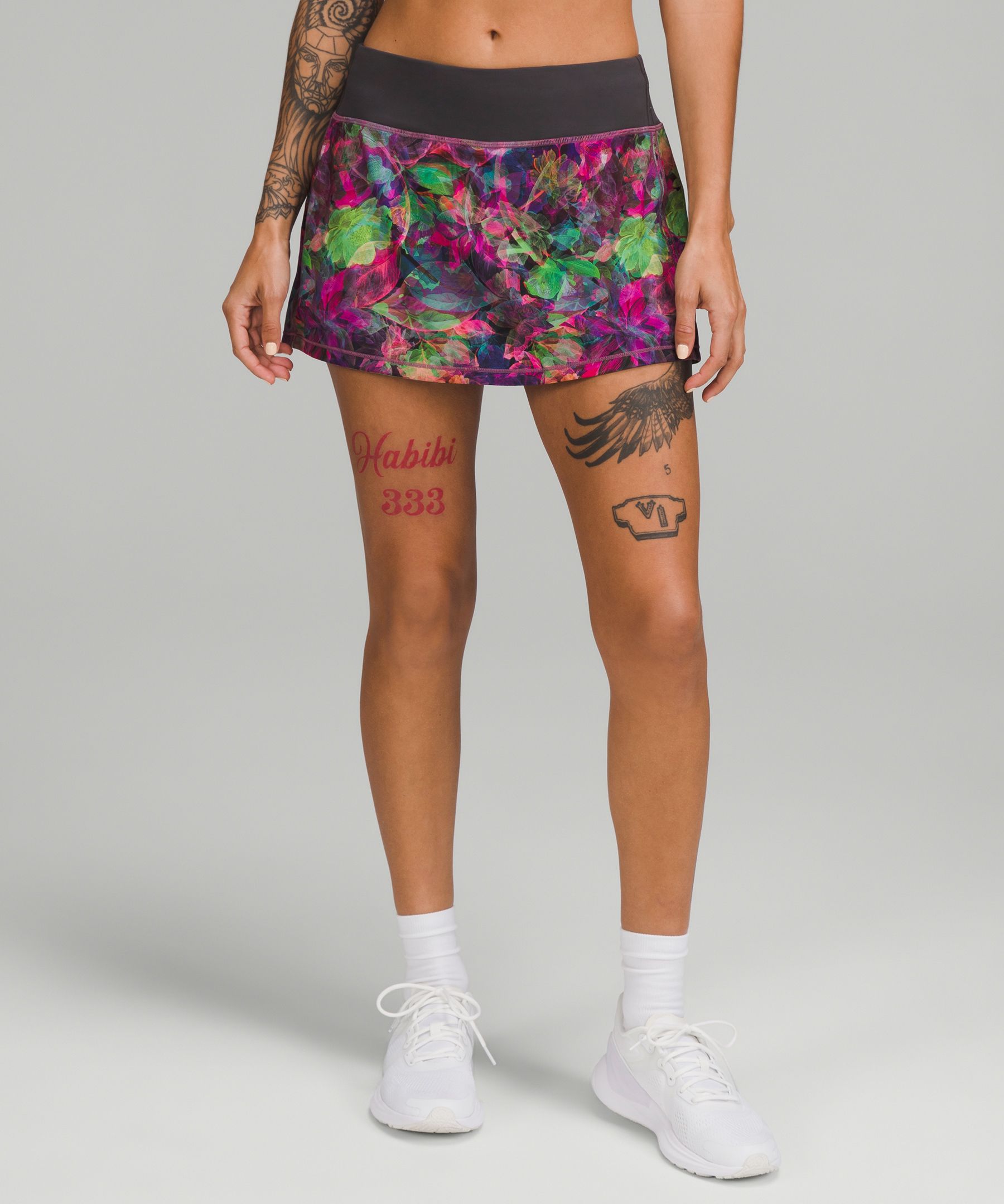 Lululemon Pace Rival Mid-rise Tennis Skirt In Vivid Floral Tone