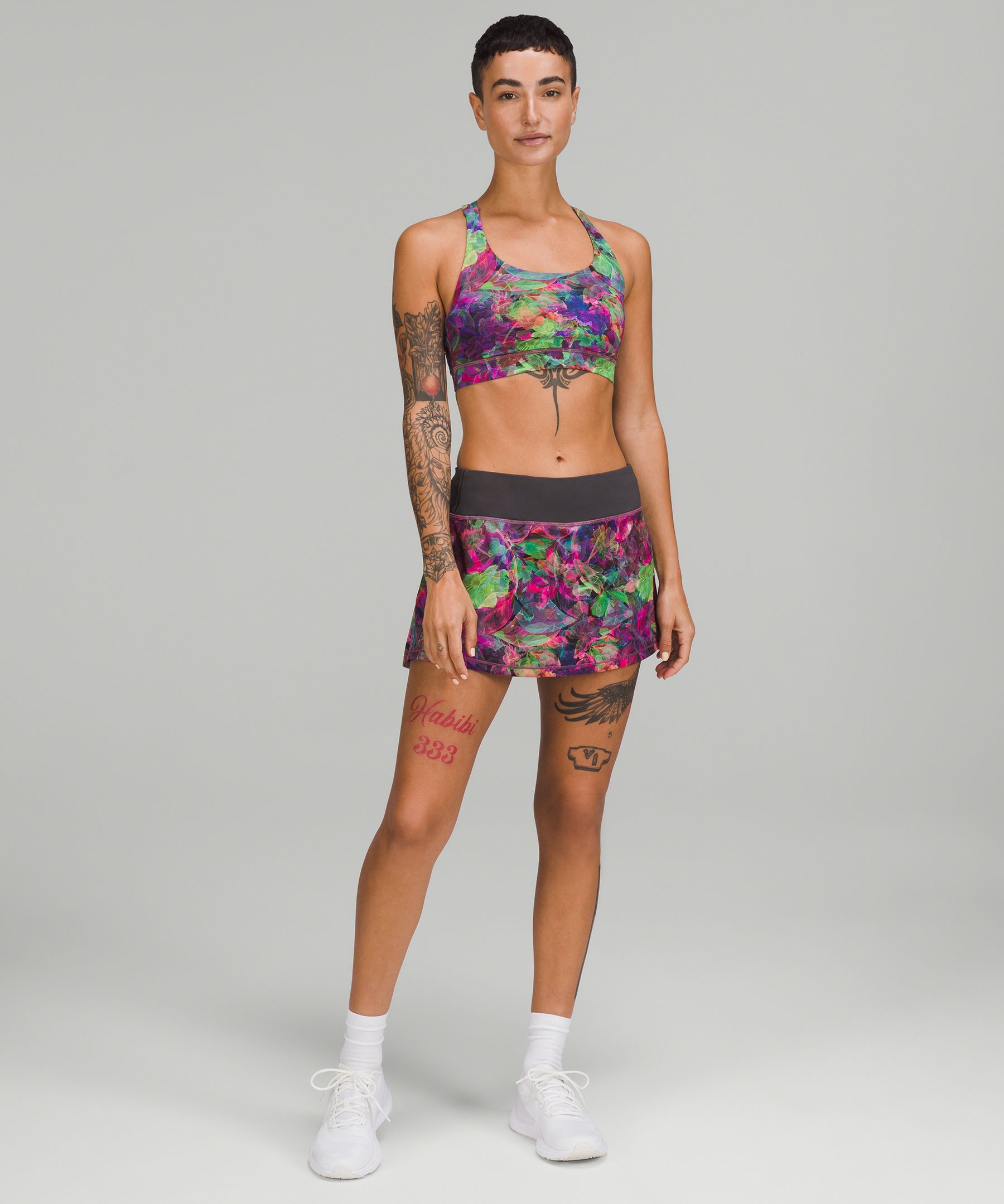 Lululemon Pace Rival Mid-rise Tennis Skirt In Vivid Floral Tone