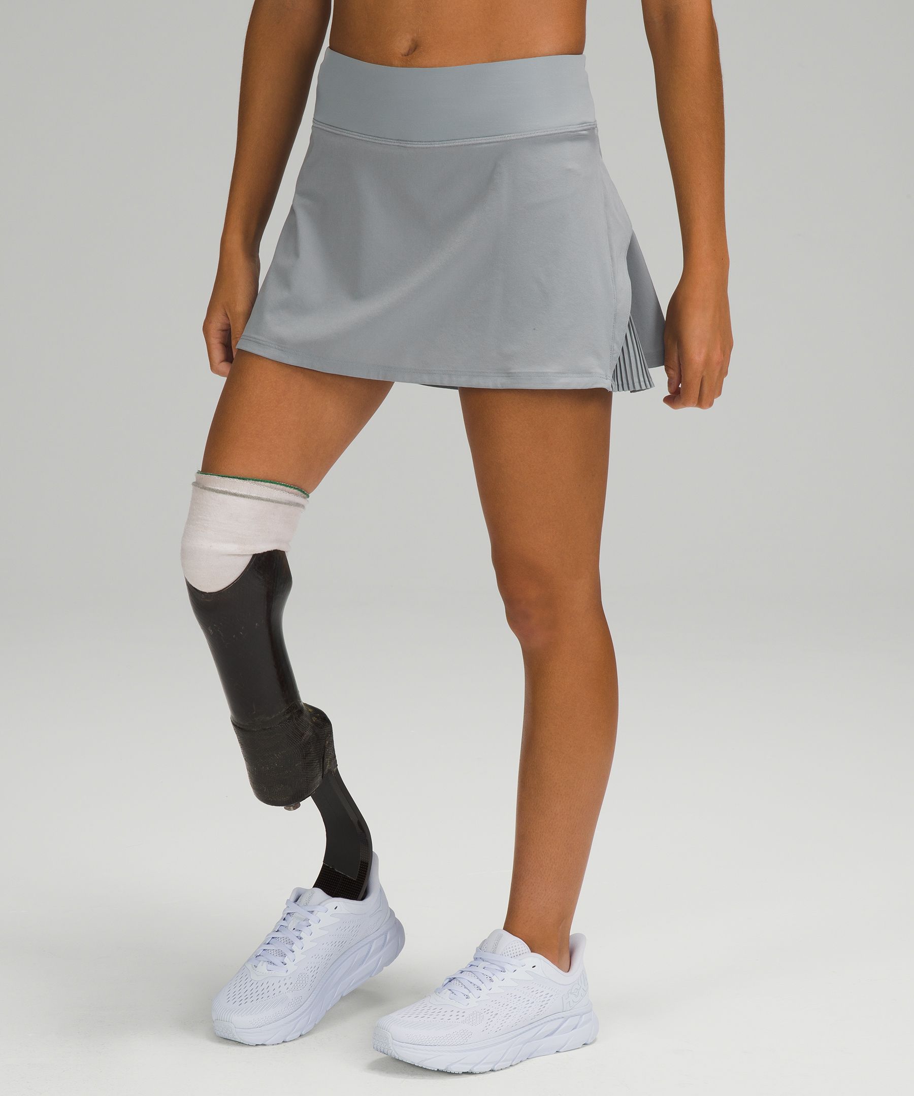 Lululemon Play Off The Pleats Mid-rise Tennis Skirt In Rhino Grey