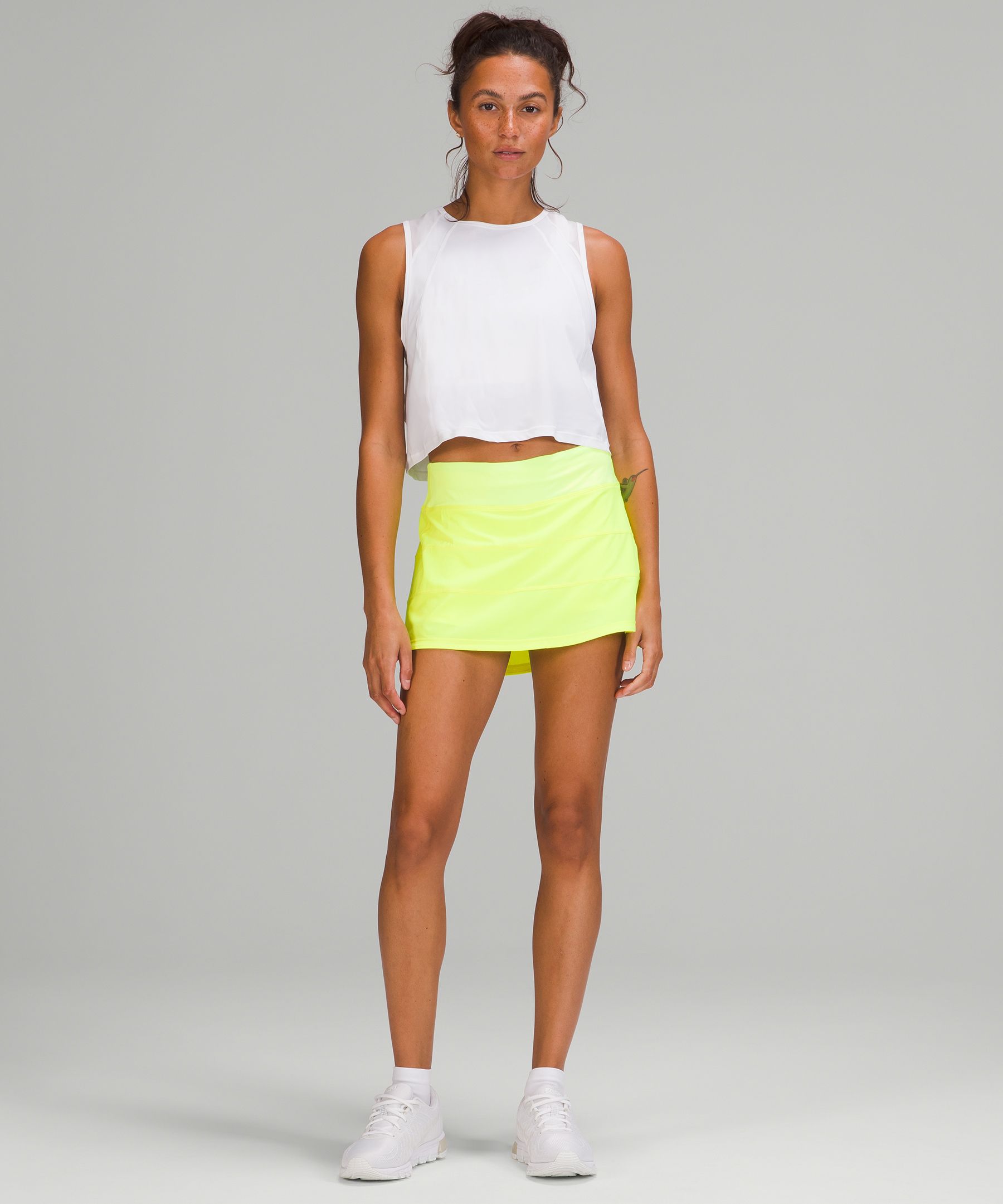 Lululemon Pace Rival Mid-rise Tennis Skirt In Highlight Yellow