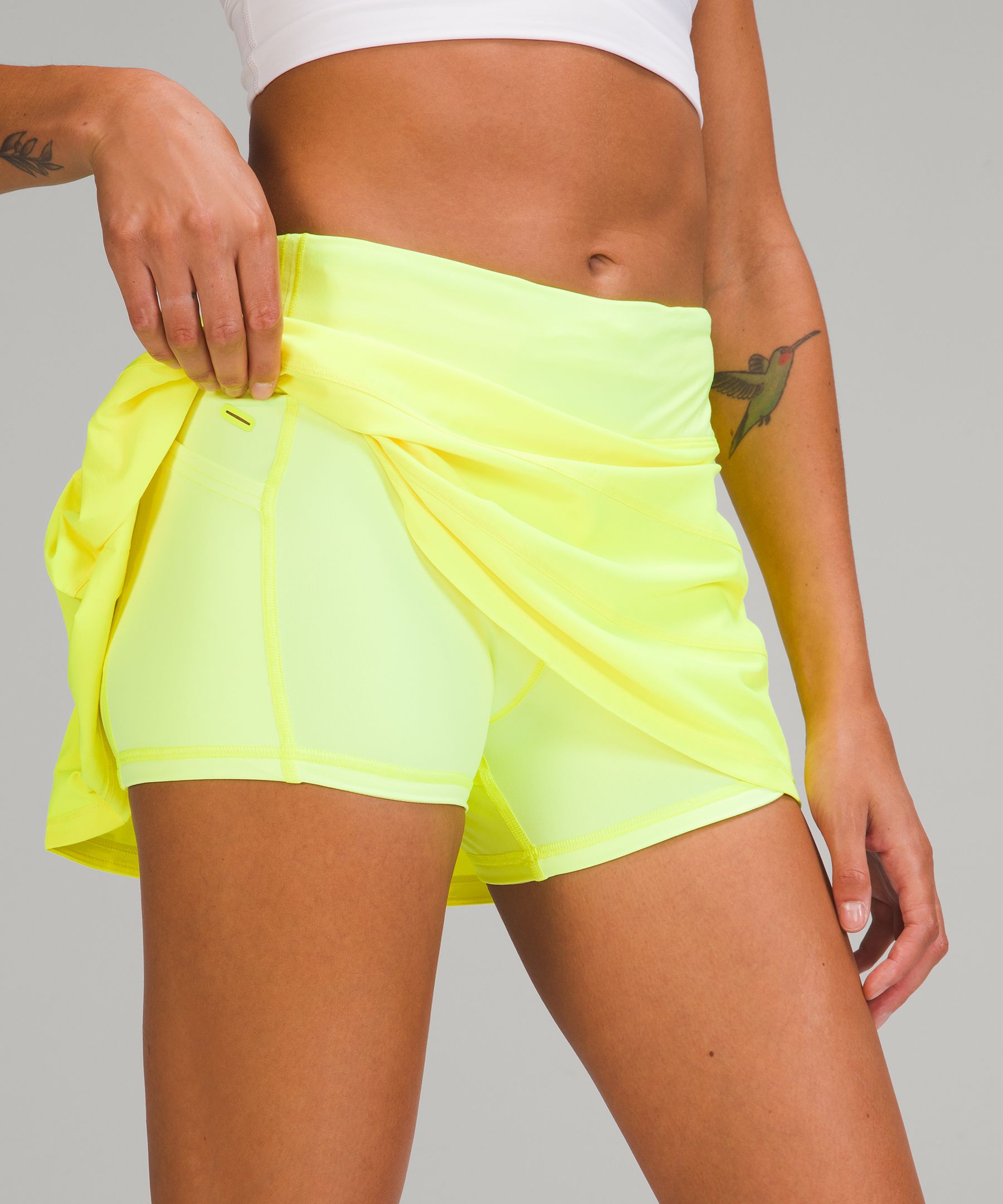 Lululemon Pace Rival Mid-rise Tennis Skirt In Highlight Yellow