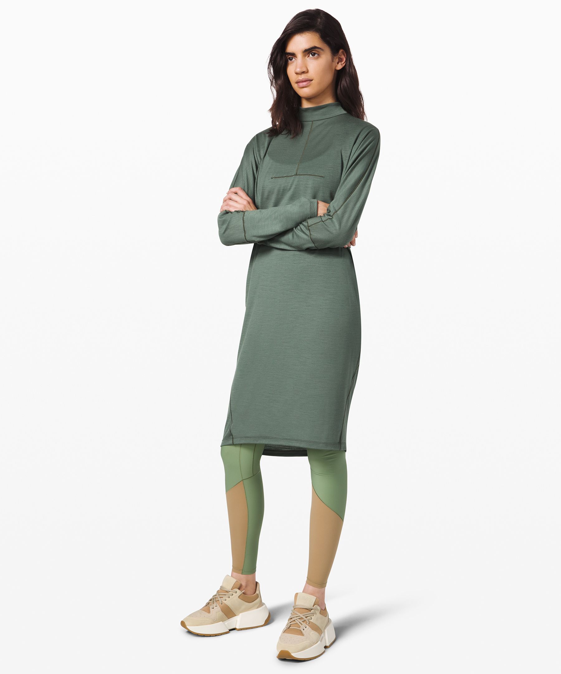 Lululemon Vindur Dress * Lab In Green