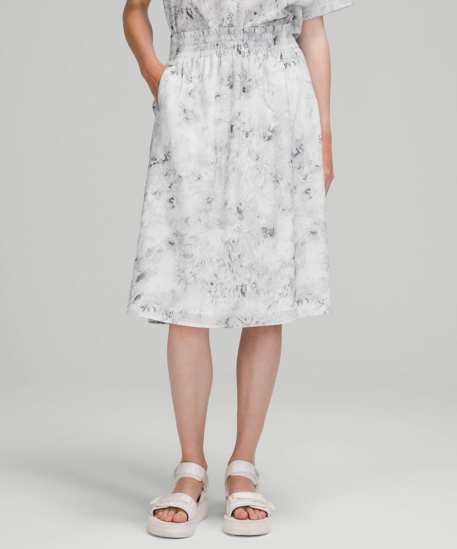 Lightweight Pull-On Midi Skirt | Skirts 