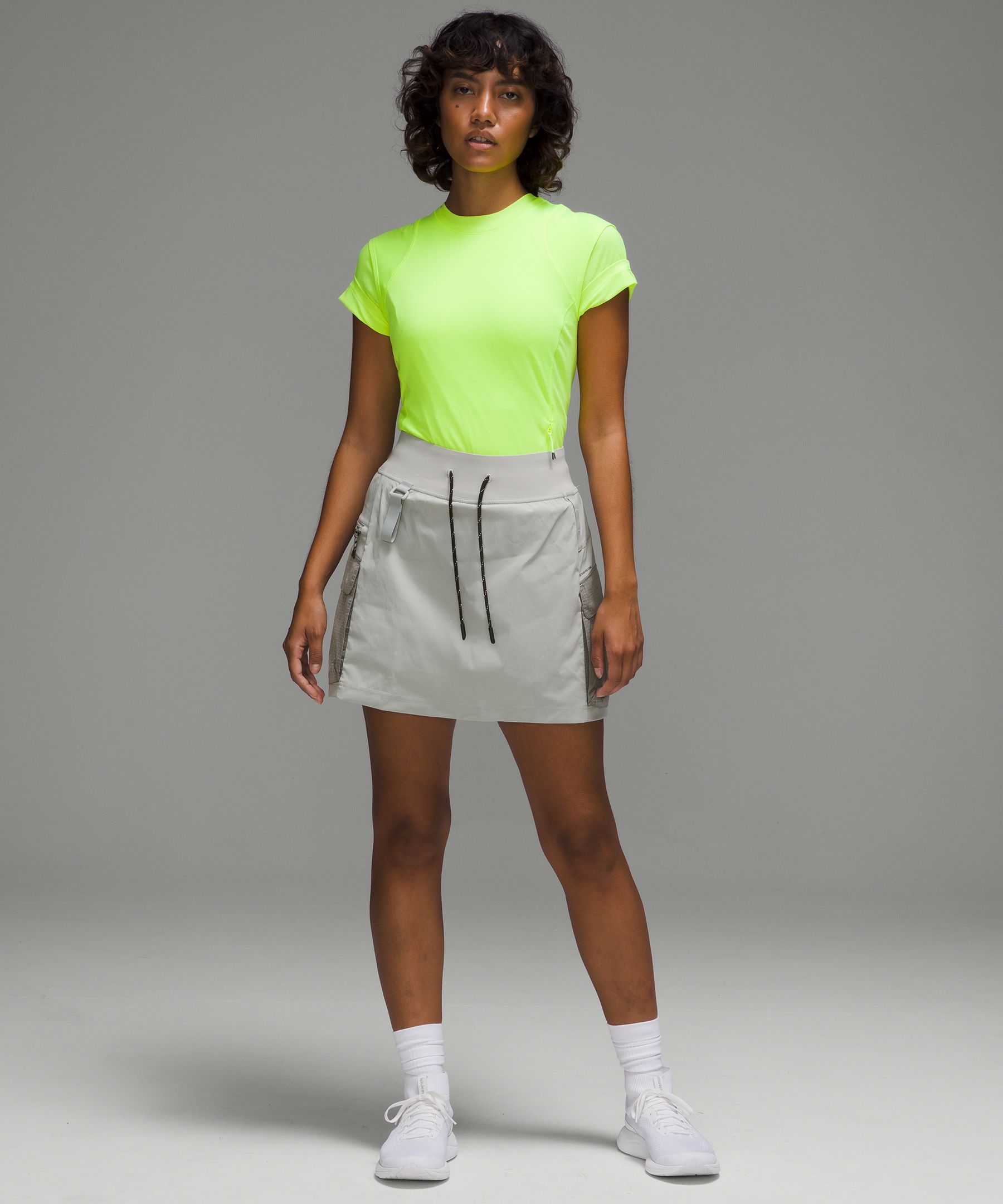 Shop Lululemon Multi-pocket Cargo High-rise Hiking Tennis Skirt In Seal Grey