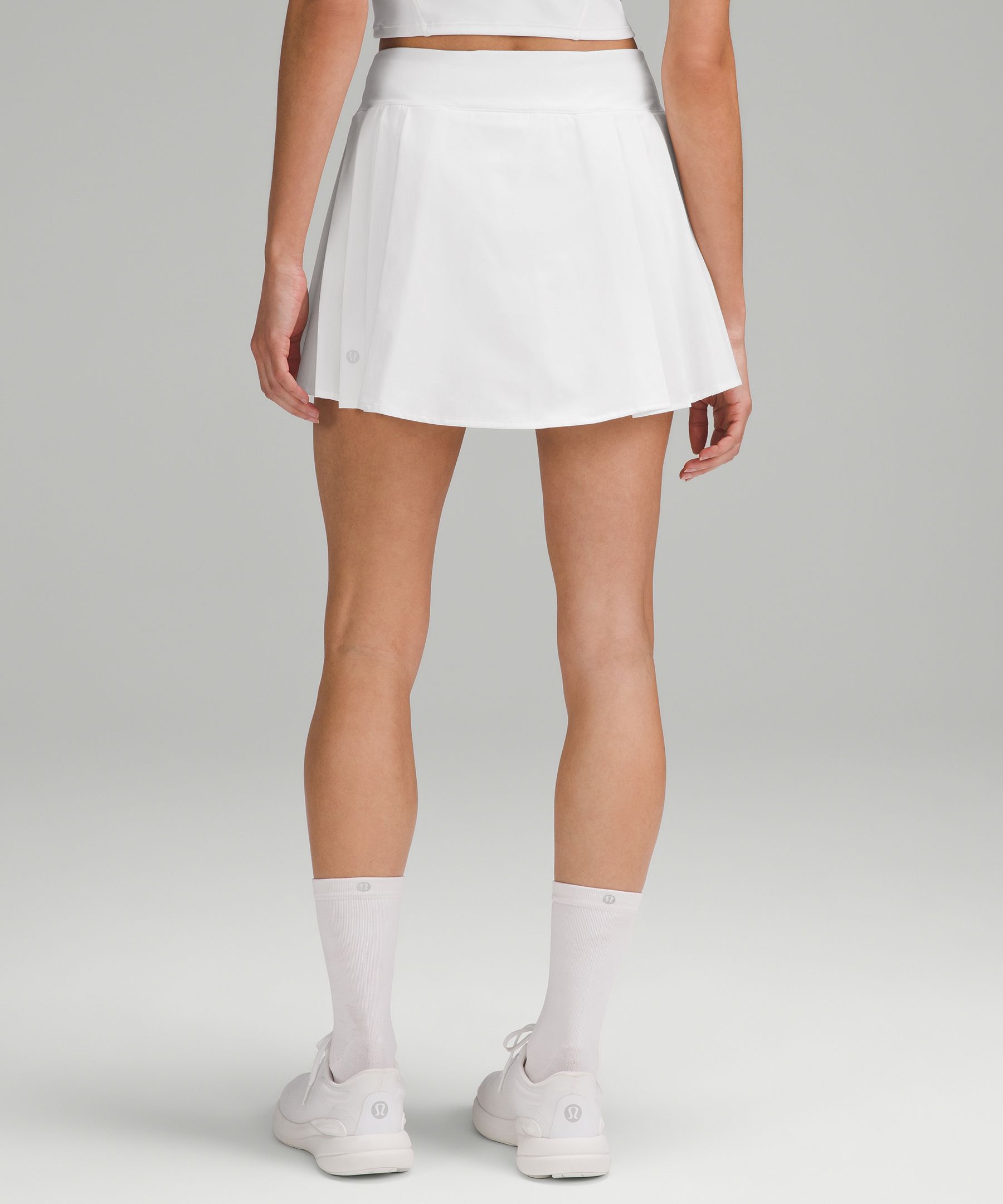 Shop Lululemon Side-pleat High-rise Tennis Skirt In White