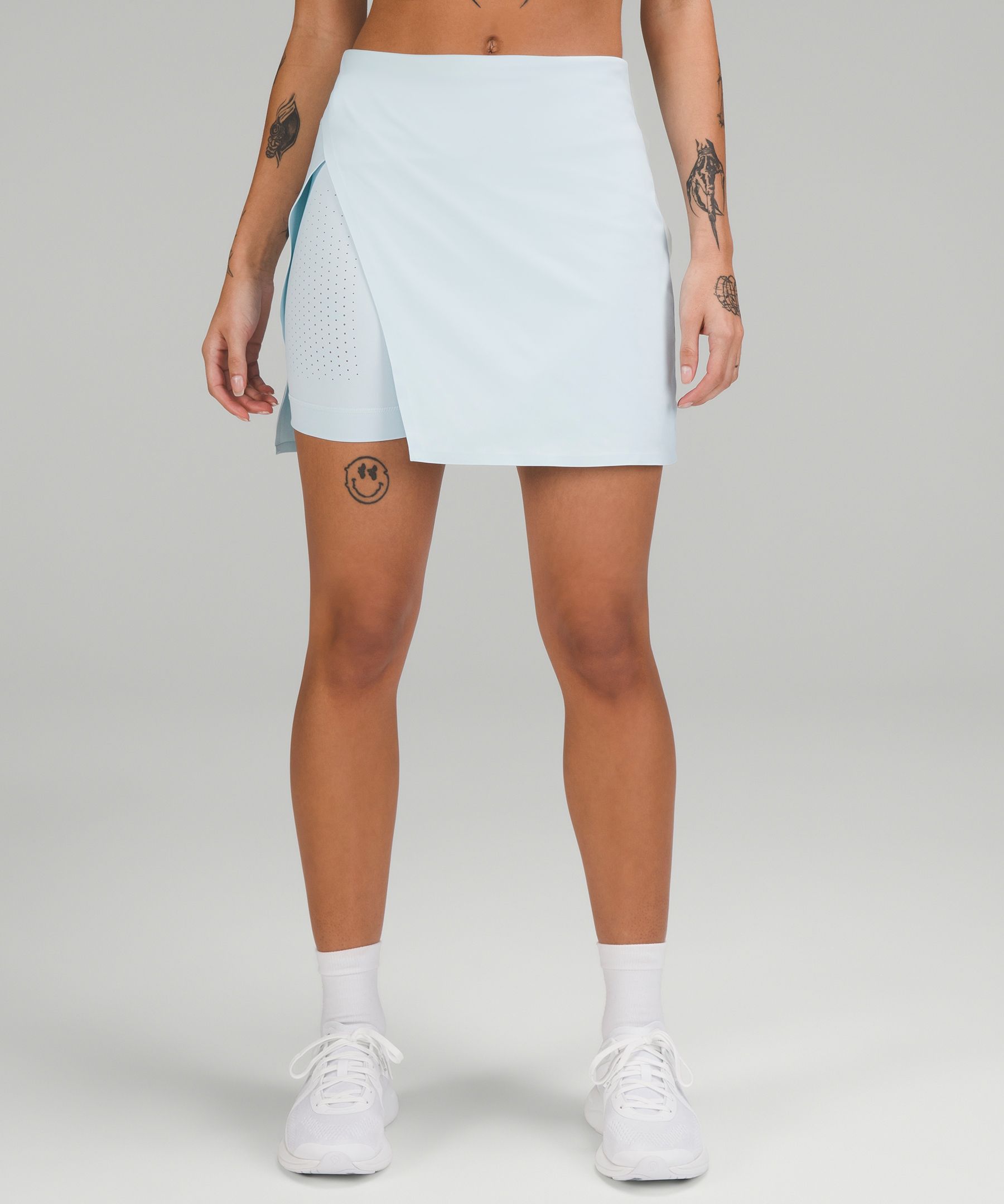 Super-High-Rise Side-Slit Tennis Skirt