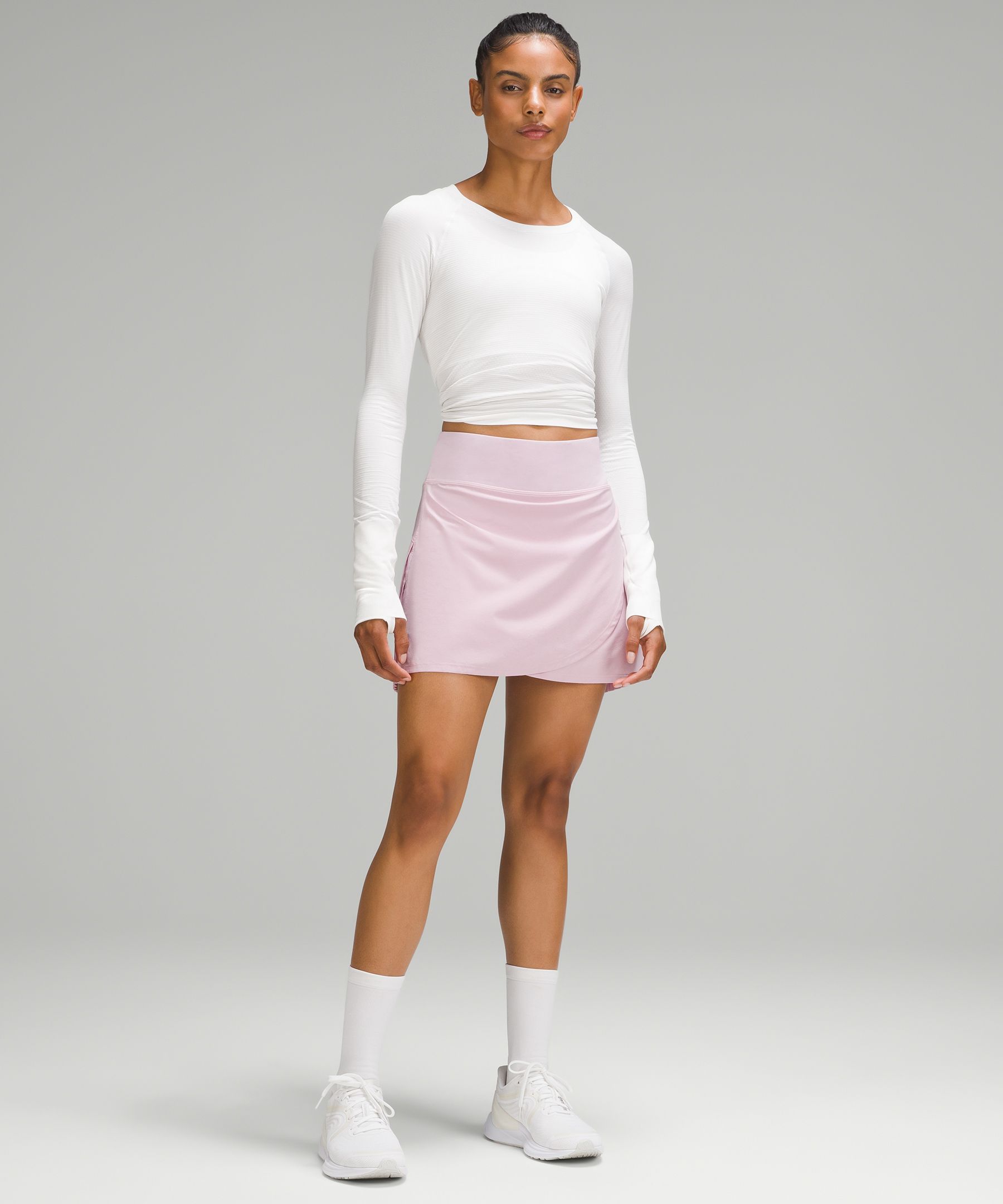 Pleated and Lined High-Rise Tennis Skort