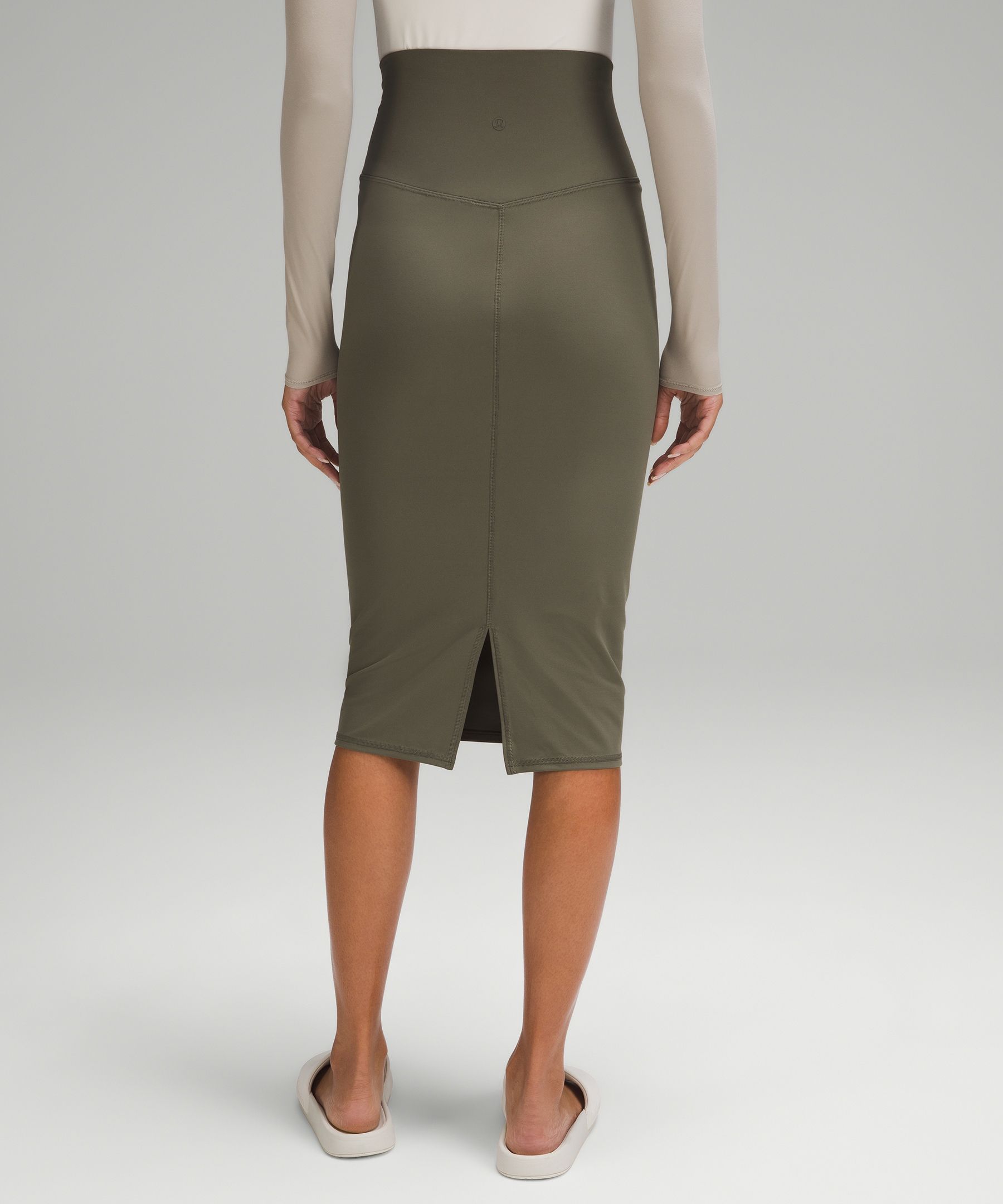 Shop Lululemon Nulu Slim-fit High-rise Skirt