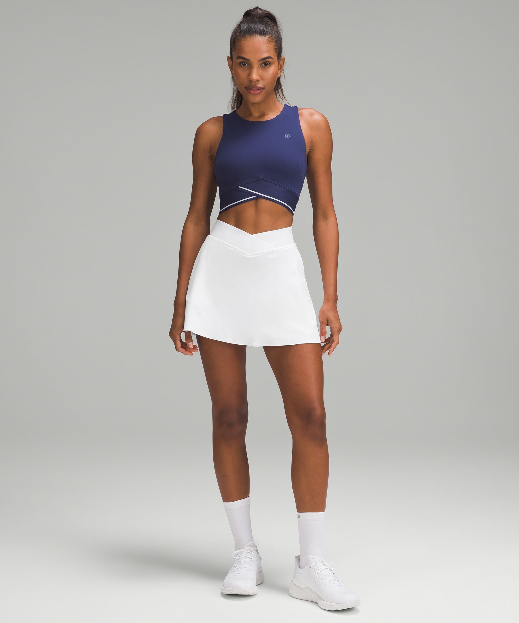 V-Waist Mid-Rise Tennis Skirt, Women's Skirts