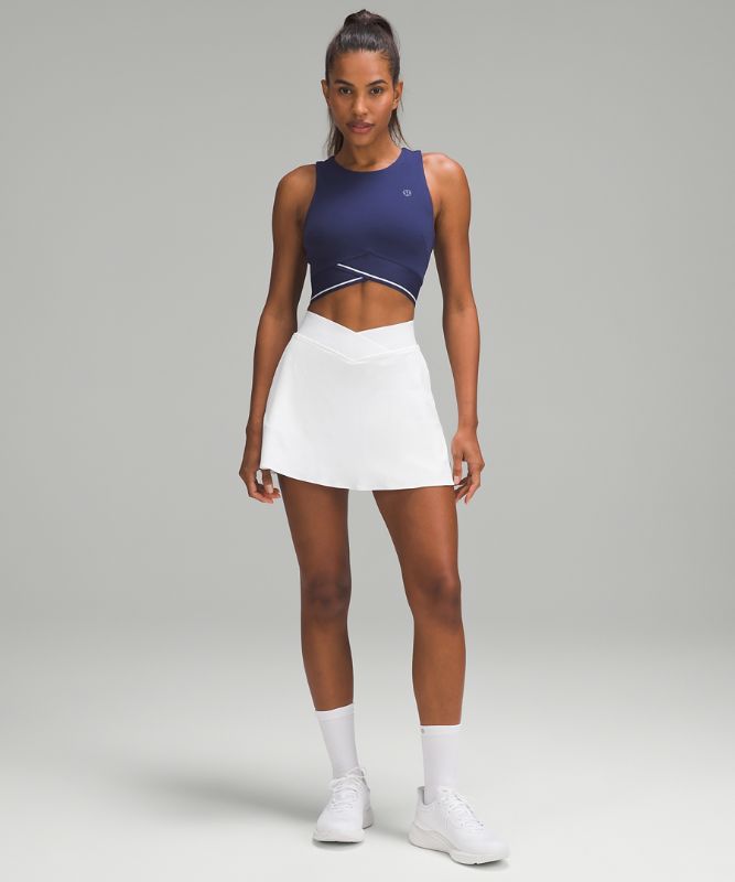 V-Waist Mid-Rise Tennis Skirt
