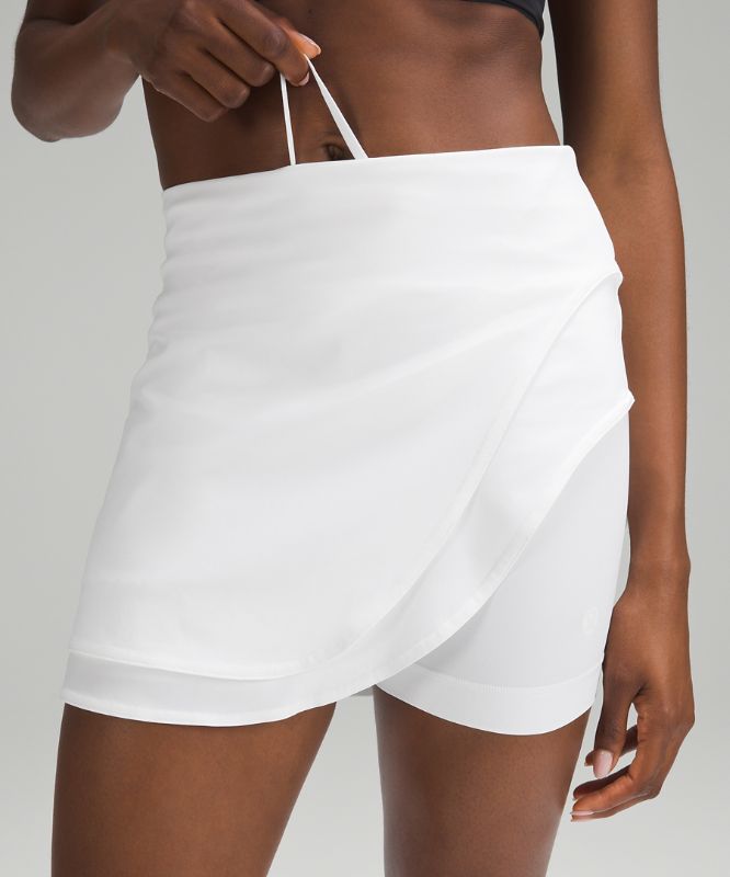 Asymmetrical Layered High-Rise Tennis Skirt