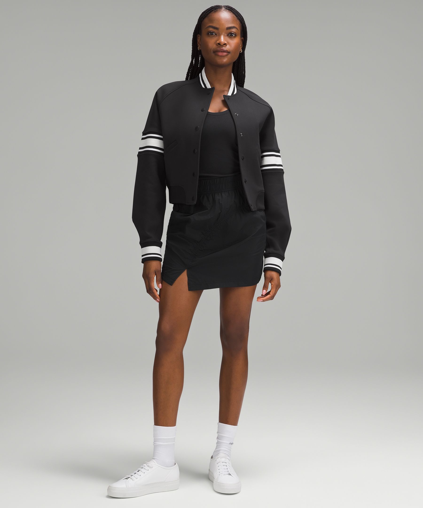 Shop Lululemon High-rise Ruched Mini Skirt