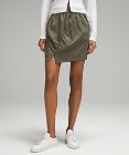 High-Rise Ruched Mini Skirt