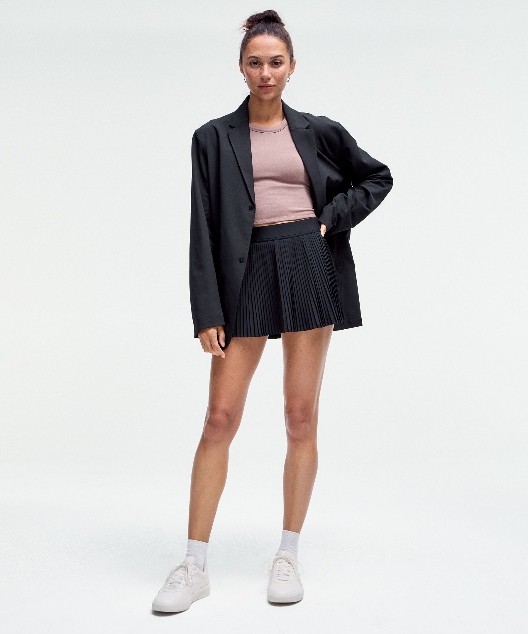 Varsity High-Rise Pleated Tennis Skirt | Women's Skirts