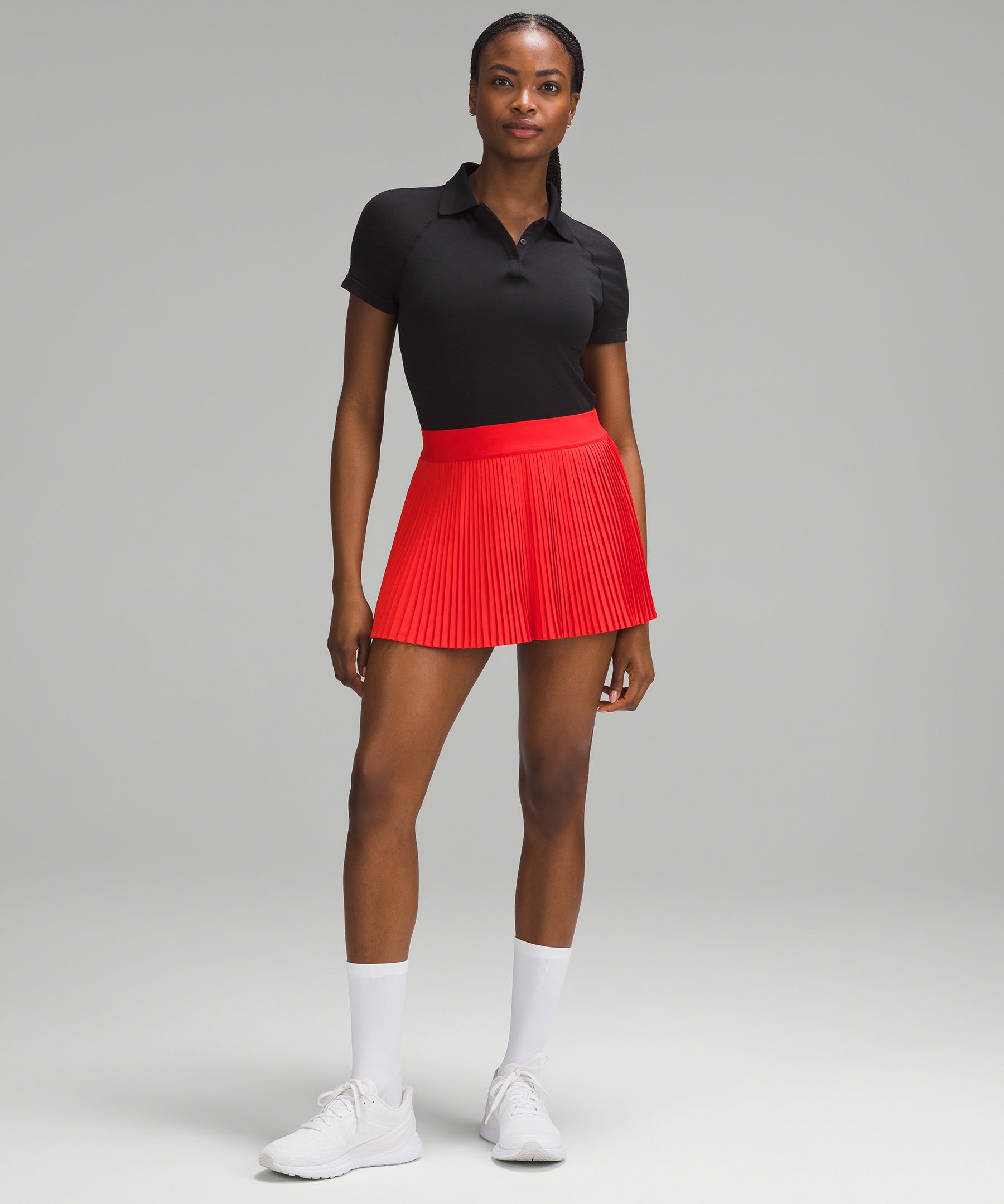 Varsity High-Rise Pleated Tennis Skirt | Women's Skirts